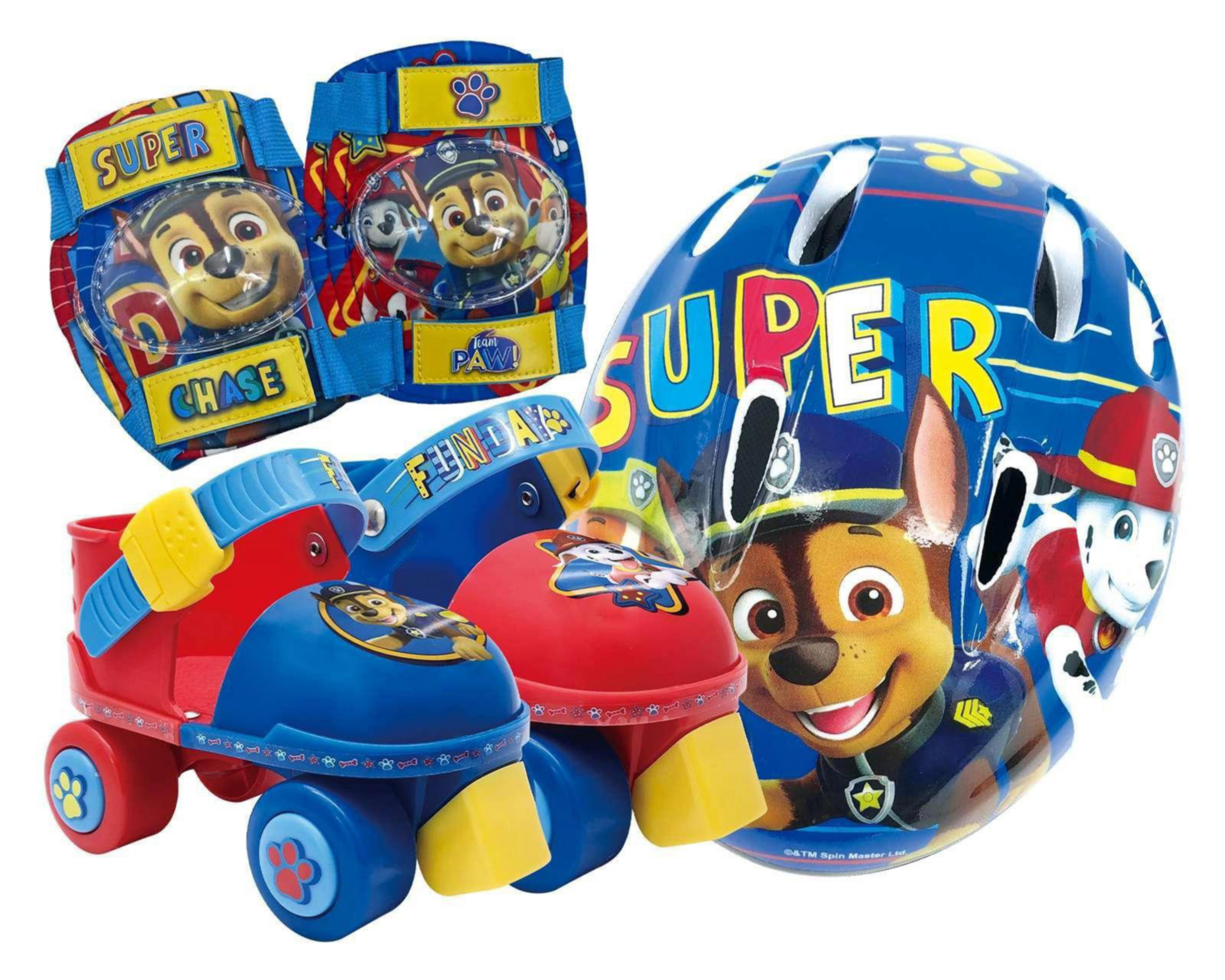 Foto 2 pulgar | Patines Entrenadores Flying Wheels Paw Patrol color Rojo/Azul Talla 15 - 18