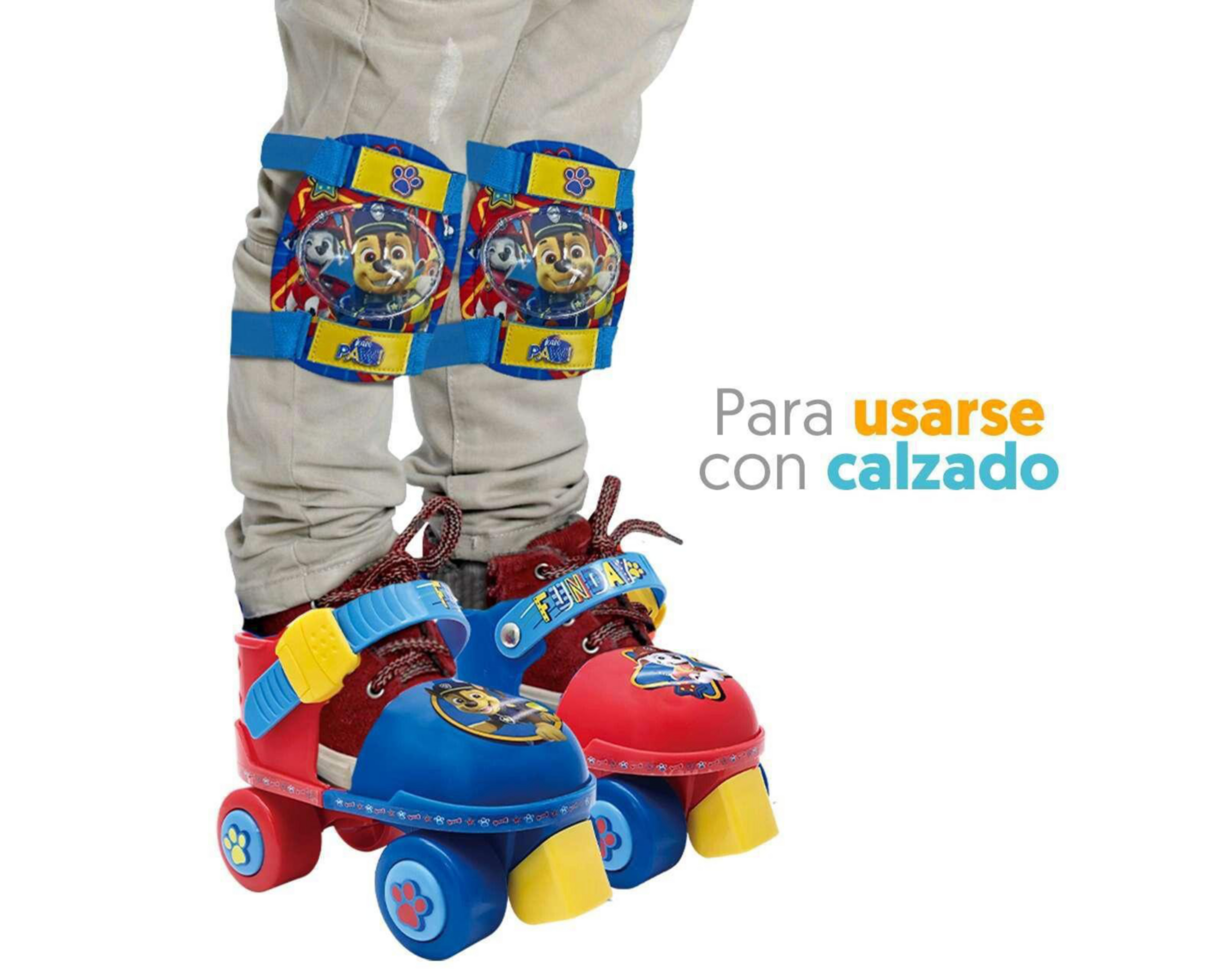Foto 5 pulgar | Patines Entrenadores Flying Wheels Paw Patrol color Rojo/Azul Talla 15 - 18