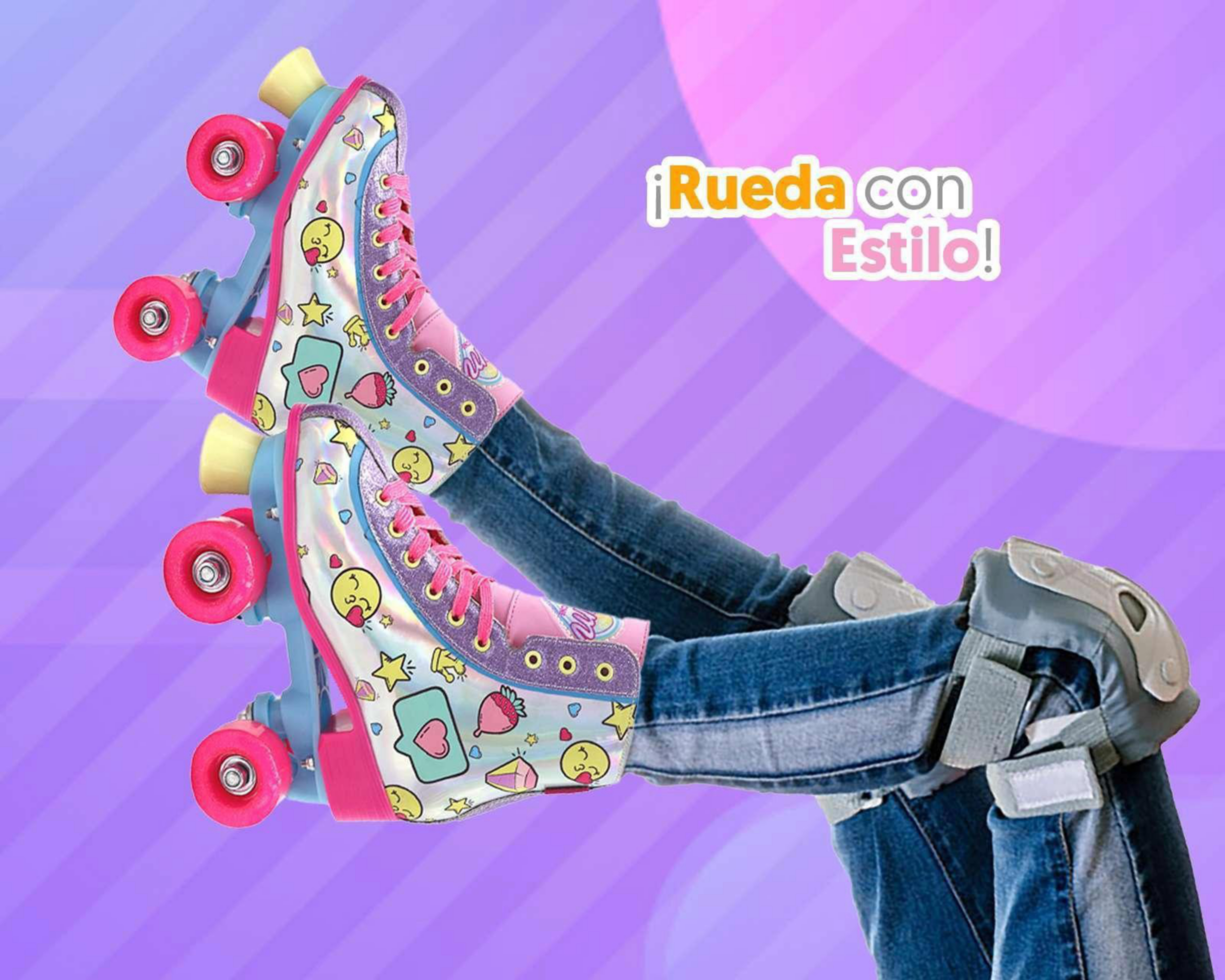 Foto 4 pulgar | Patines Flying Wheel Rush Girl B-SFWL Rosas Ajustables