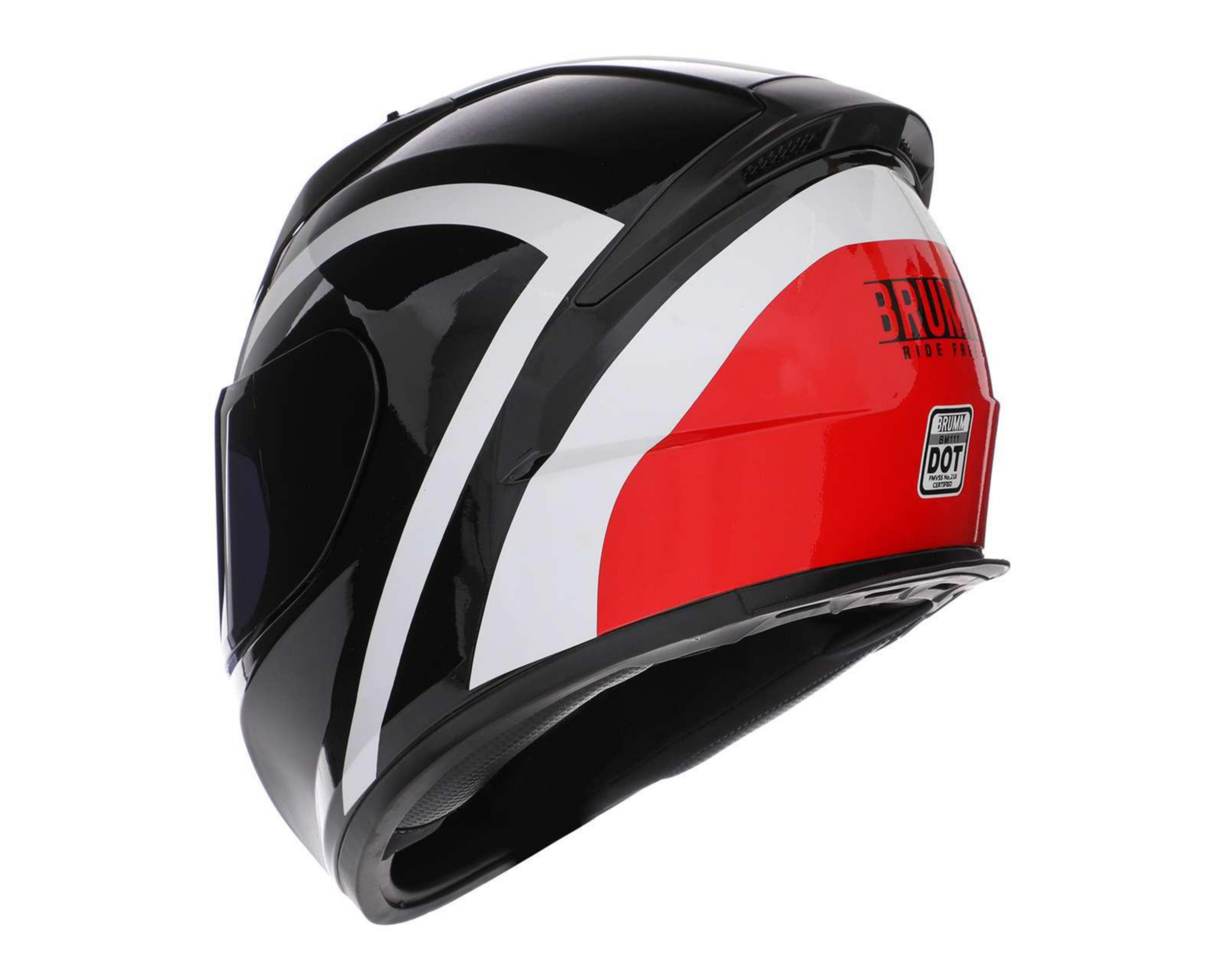 Foto 5 pulgar | Casco para Motociclista Brumm Extragrande Negro