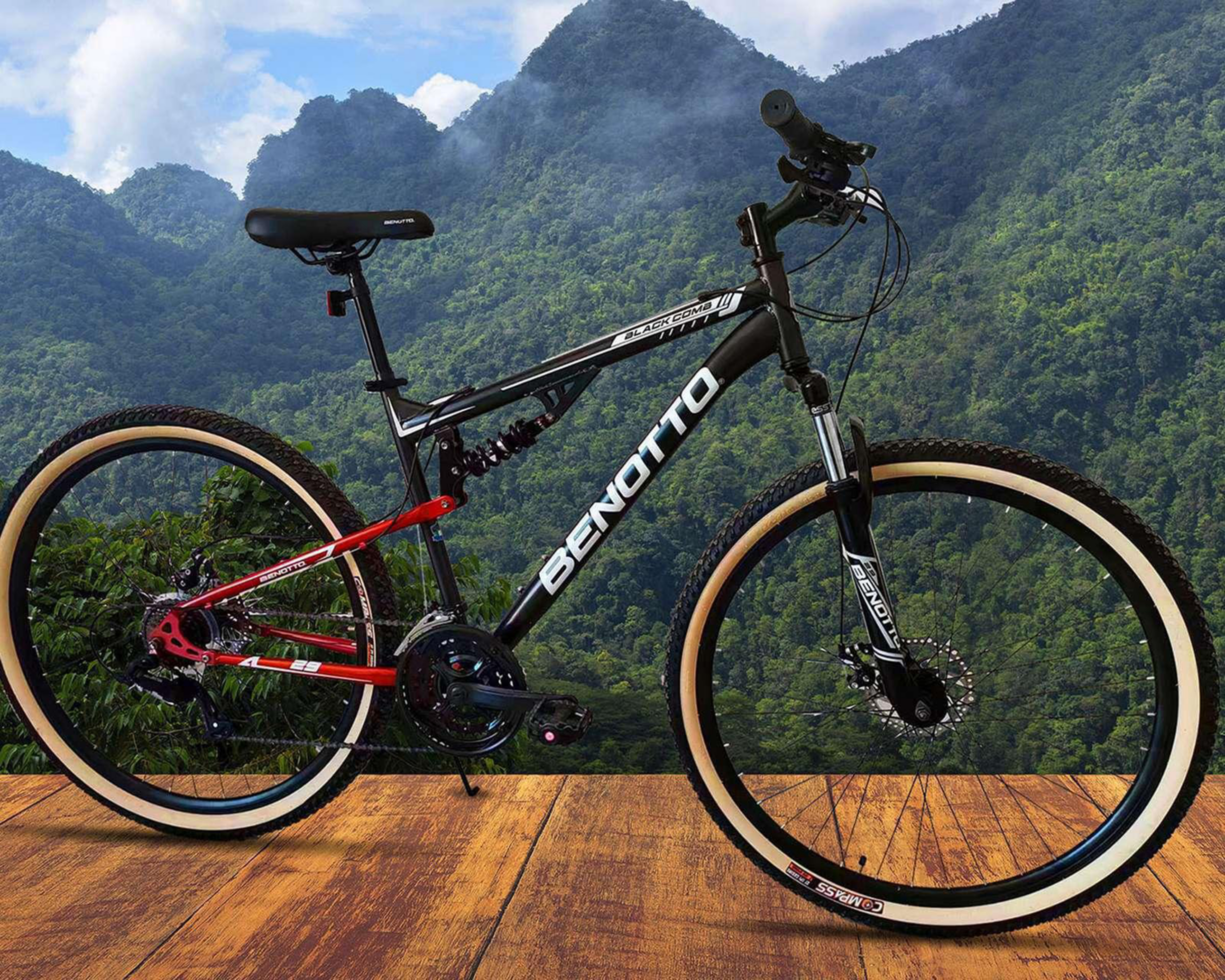 Foto 7 pulgar | Bicicleta de Montaña Benotto 29" Negra