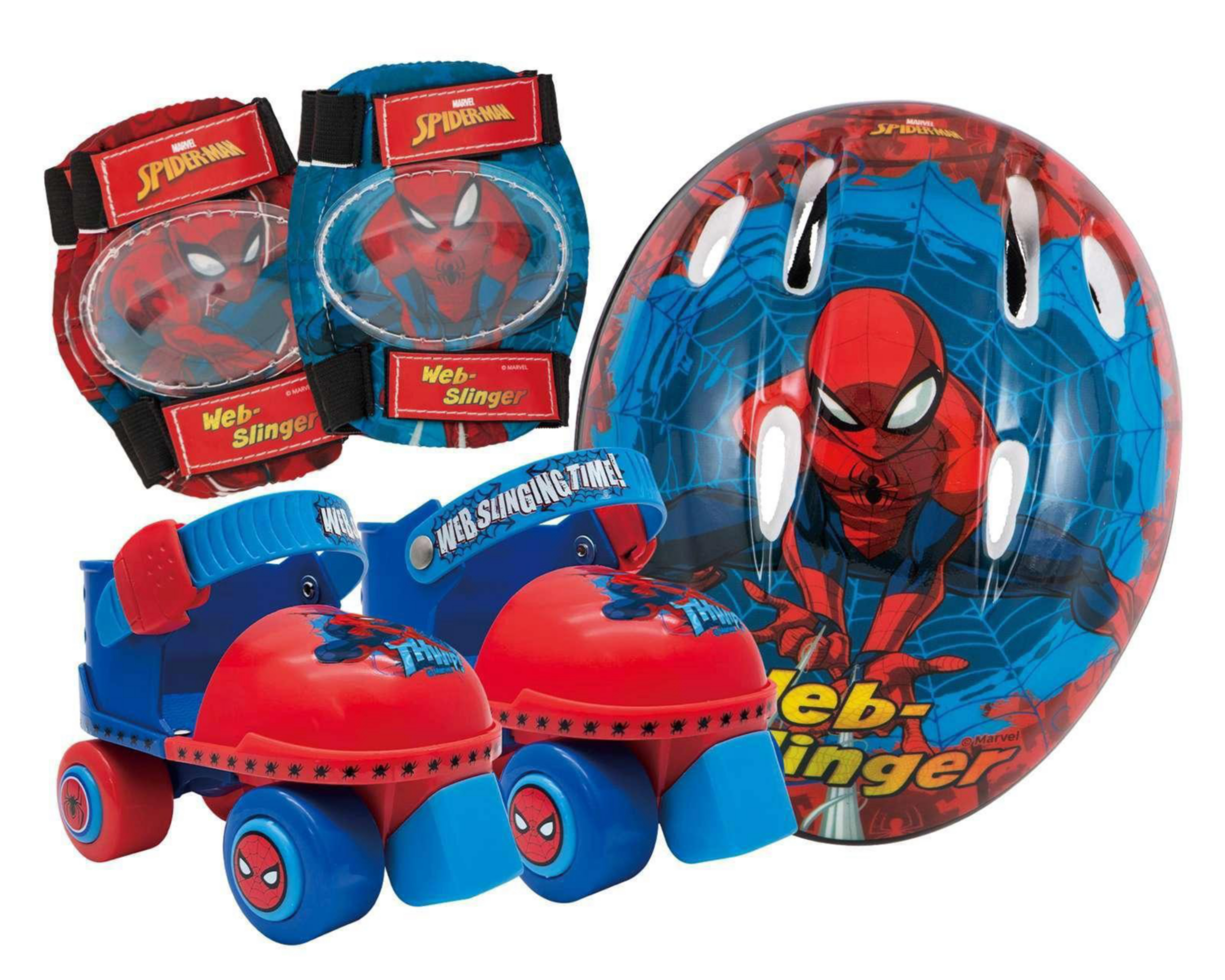 Foto 2 pulgar | Patines Flying Wheel Spider-Man Azul