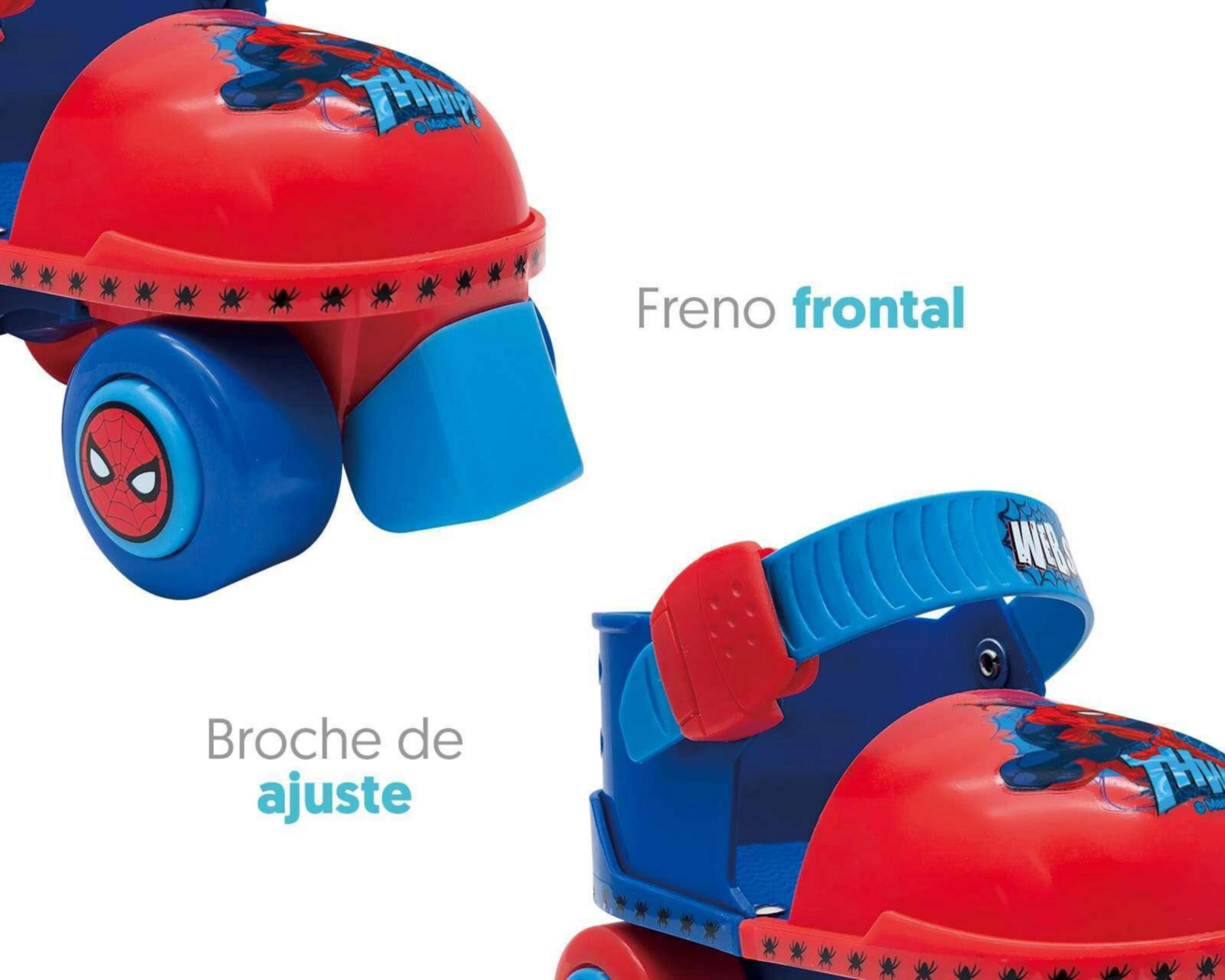 Foto 6 pulgar | Patines Flying Wheel Spider-Man Azul