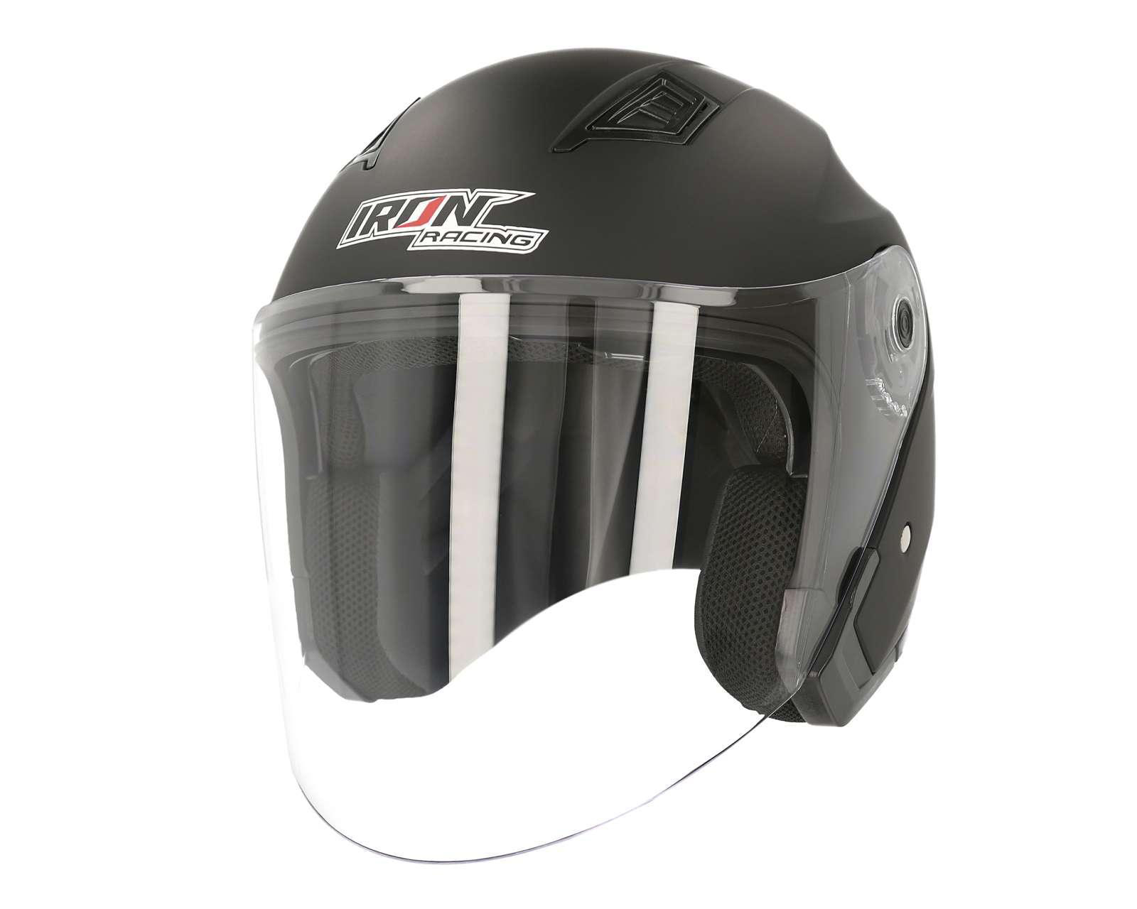 Casco para Motociclista Iron Racing Mediano Negro