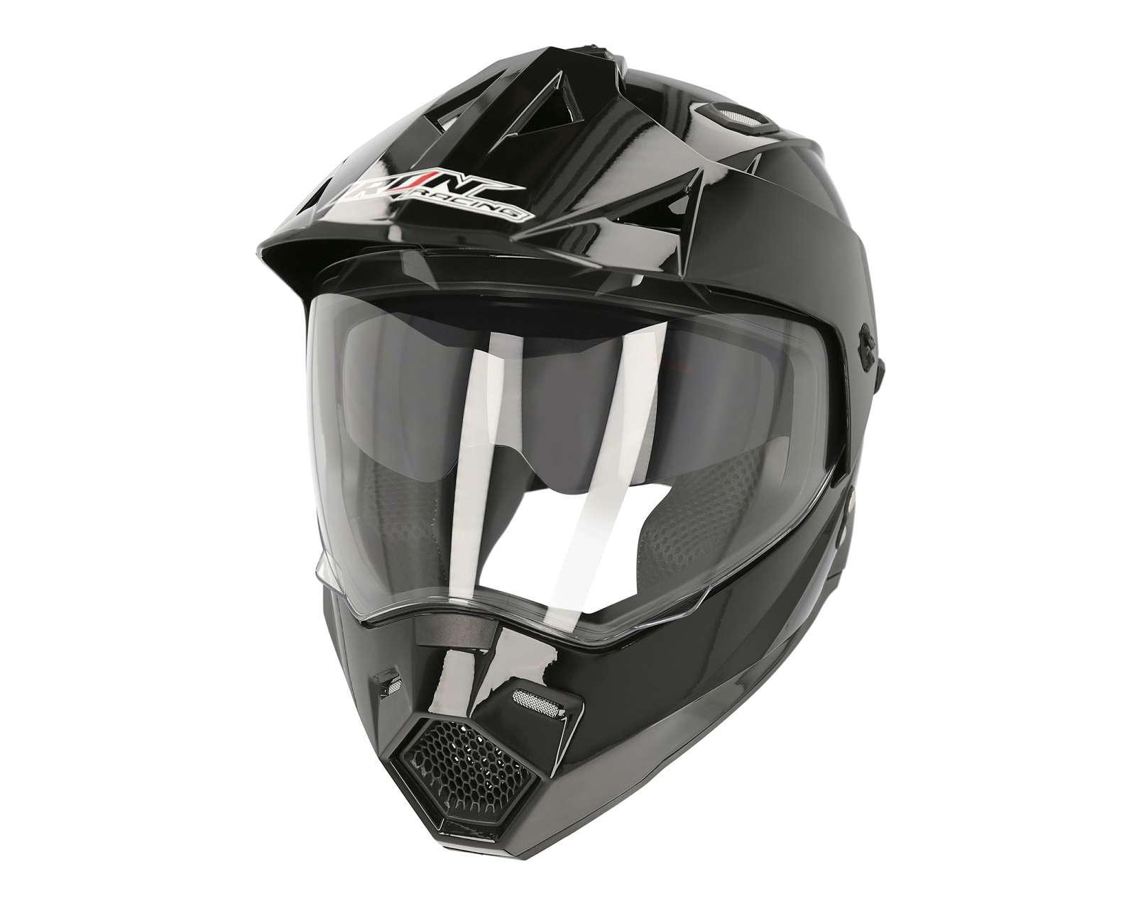 Casco para Motociclista Iron Racing Mediano Negro