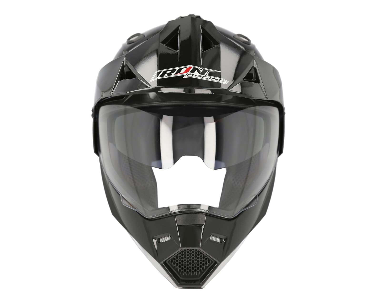 Foto 6 | Casco para Motociclista Iron Racing Mediano Negro