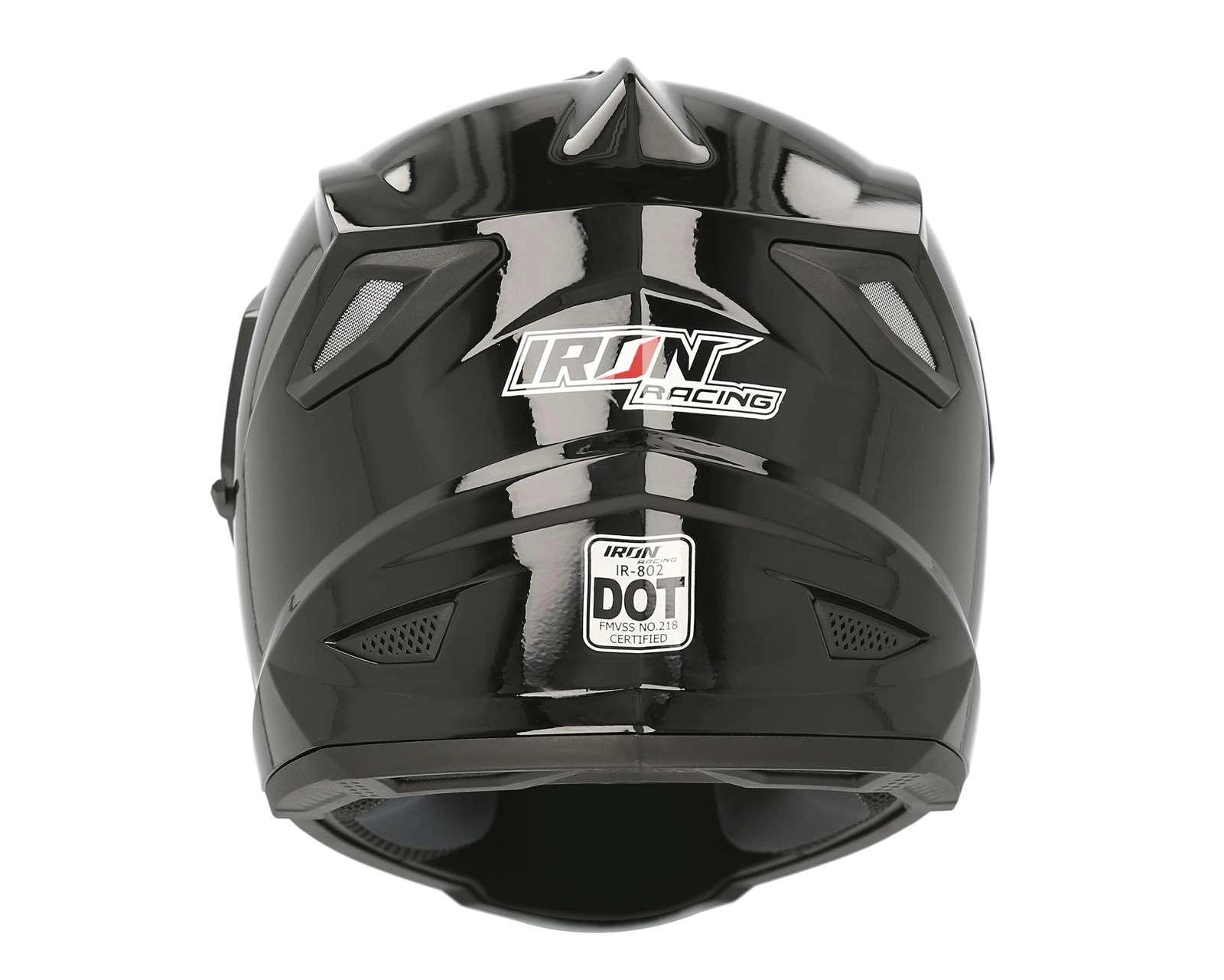 Foto 4 | Casco para Motociclista Iron Racing Grande Negro