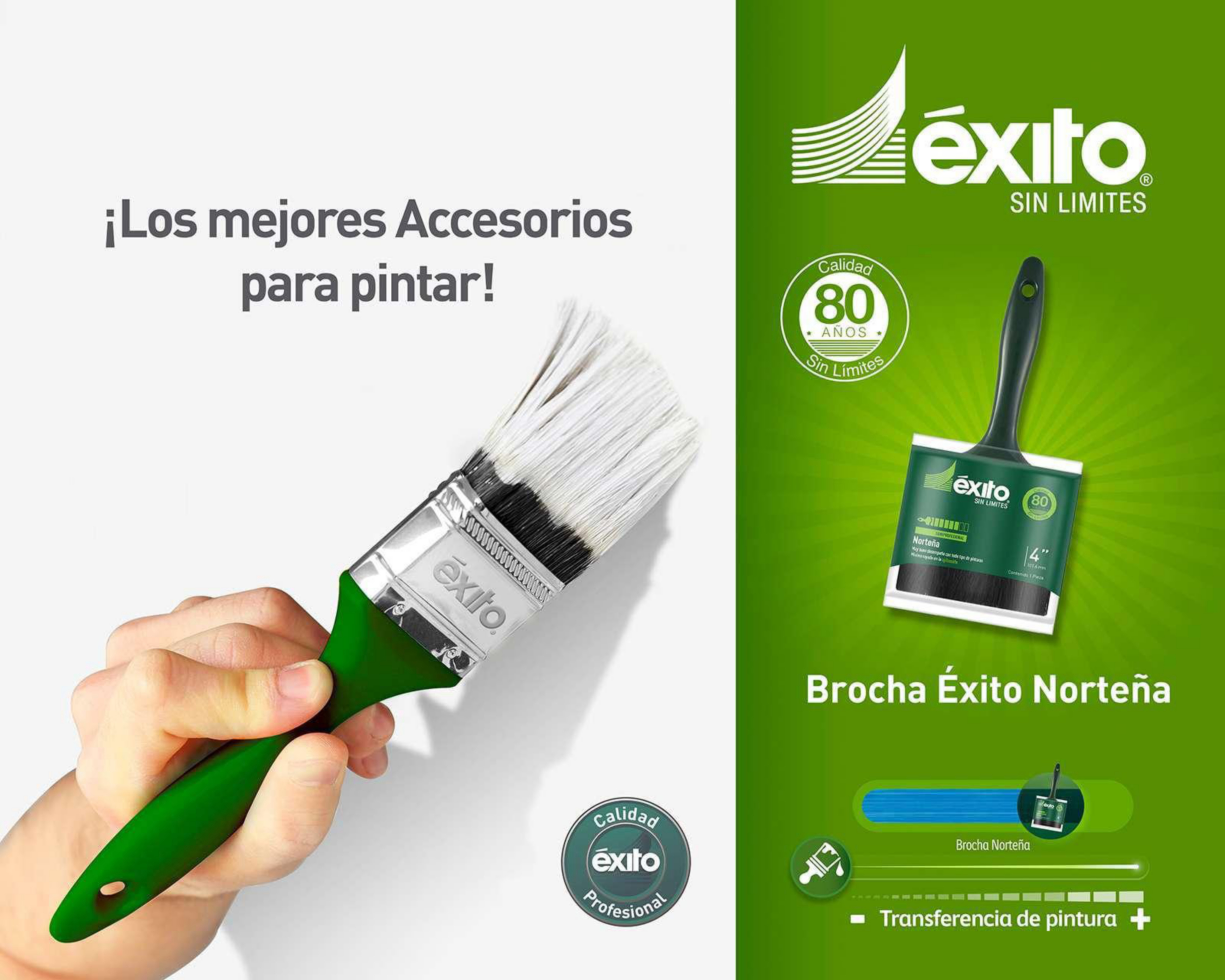 Foto 3 pulgar | Brocha Éxito Semiprofesional 4"