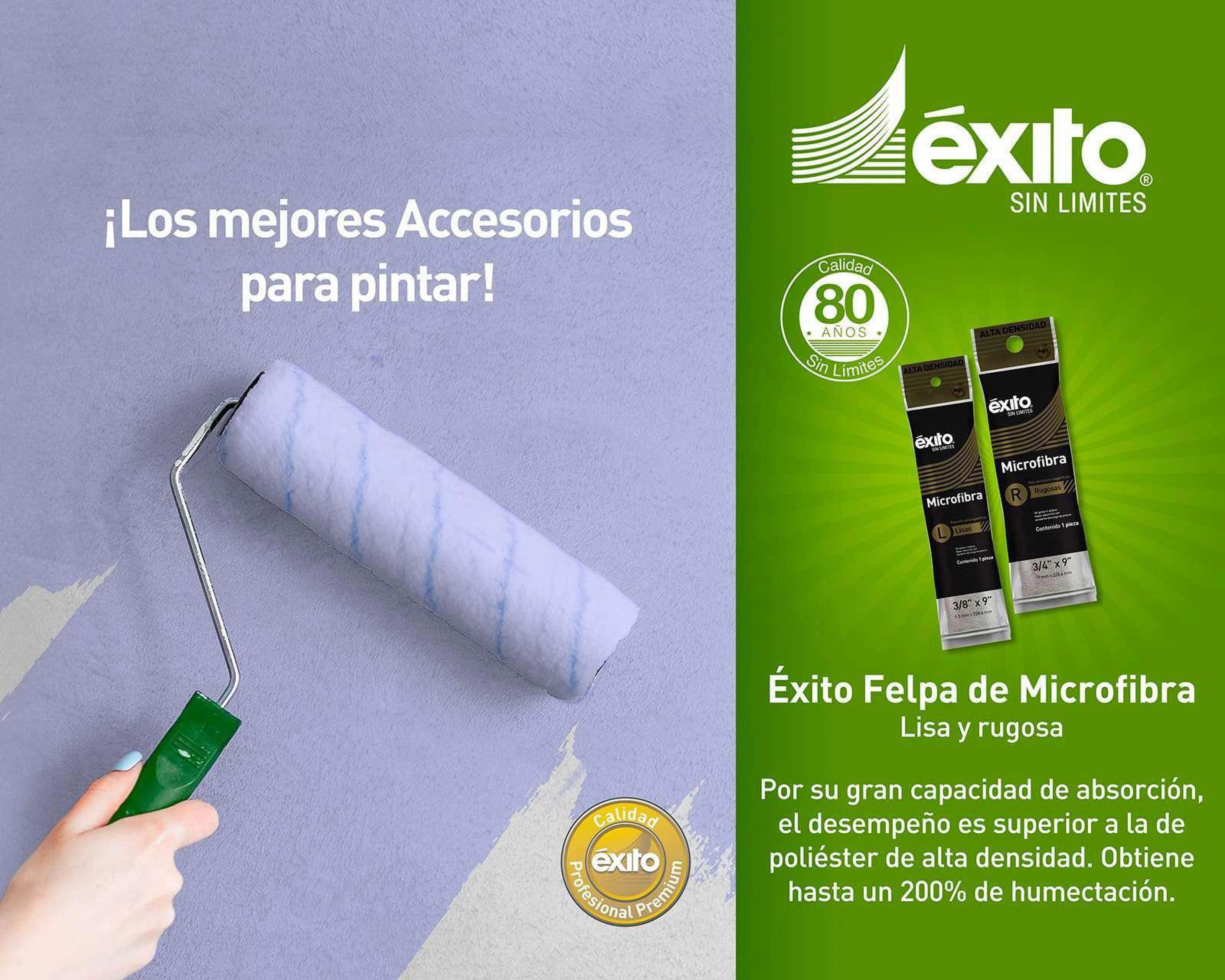 Foto 2 | Repuesto para Rodillo Éxito de Microfibra