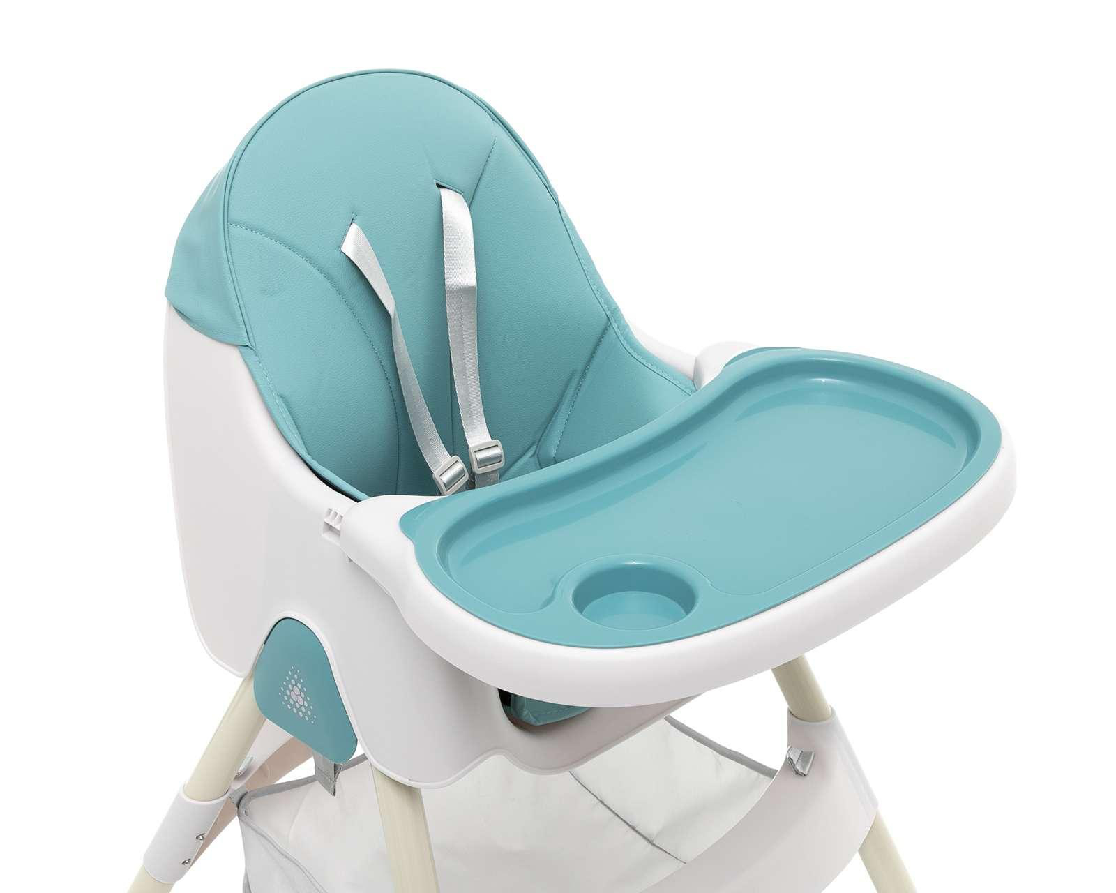 Foto 6 pulgar | Silla Alta Baby Colors 2 en 1 Azul y Blanca