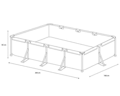 Foto 2 | Alberca Rectangular Intex 2282 L 260 x 160 x 65 cm