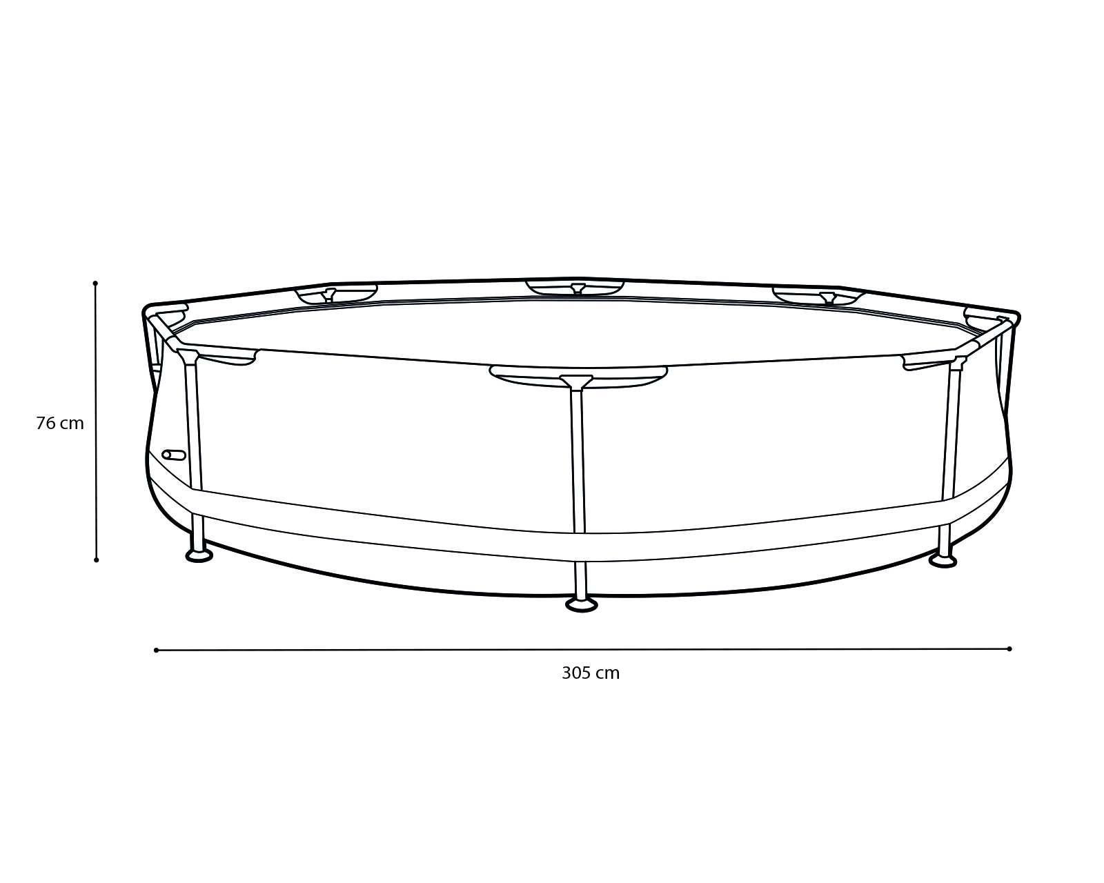 Foto 6 | Alberca Circular Intex 4485 L 305 x 76 cm