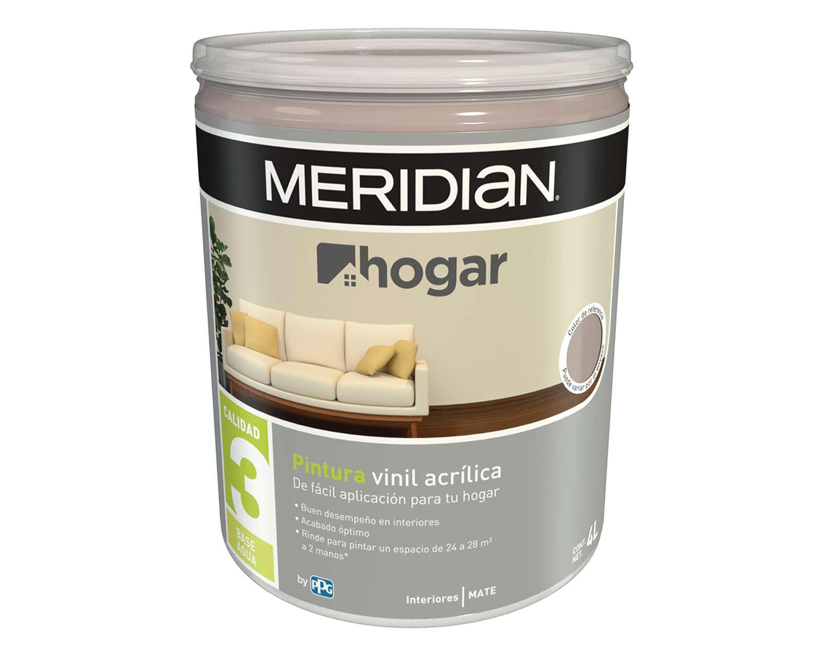 Pintura Acrílica Meridian Rojo Barro 4 l