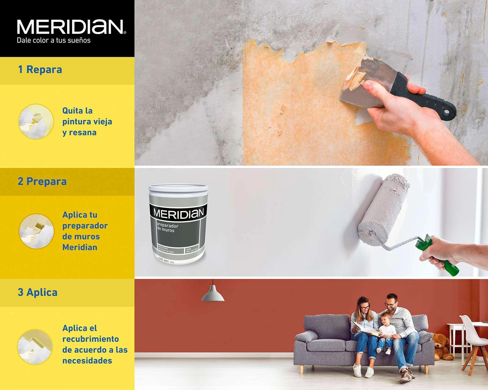 Foto 4 | Pintura Acrílica Meridian Rojo Barro 4 l