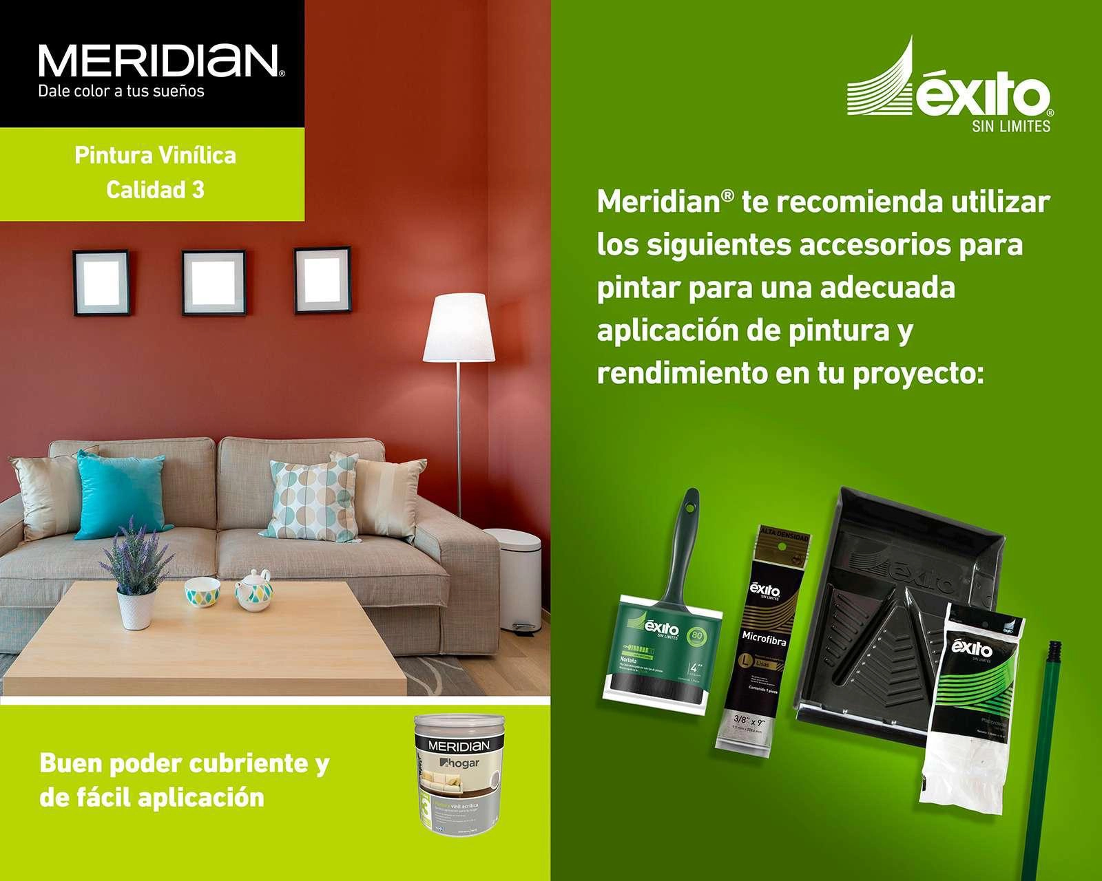 Foto 6 | Pintura Acrílica Meridian Rojo Barro 4 l