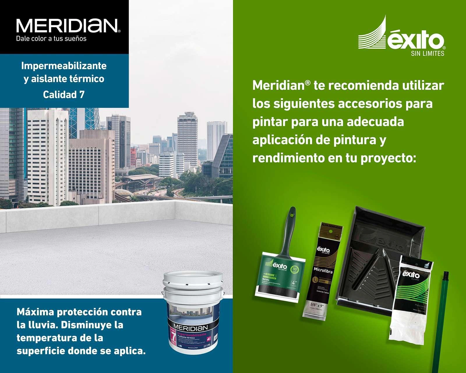 Foto 7 pulgar | Impermeabilizante Meridian Base Agua Blanco 19 l