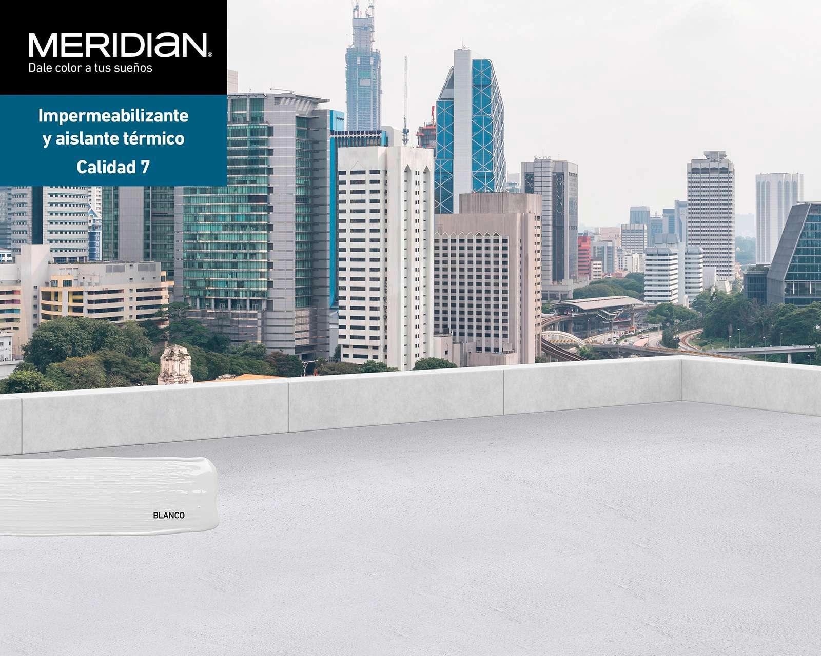Foto 7 | Impermeabilizante Meridian Base Agua Blanco 19 l