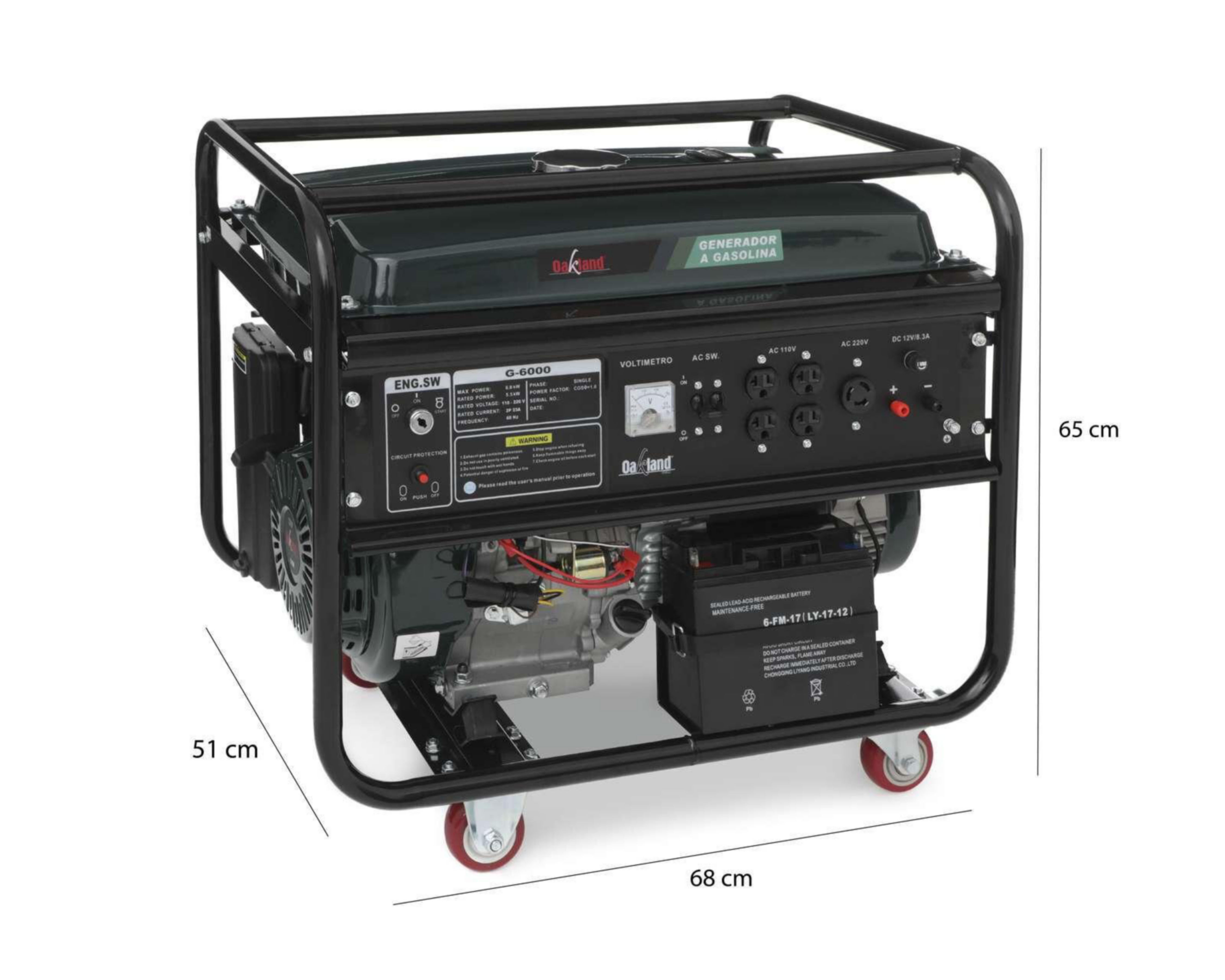 Foto 6 | Generador de Luz Oakland OAKG 6000 W