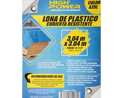 Foto 4 | Lona de Plástico High Power HIGT1010-K