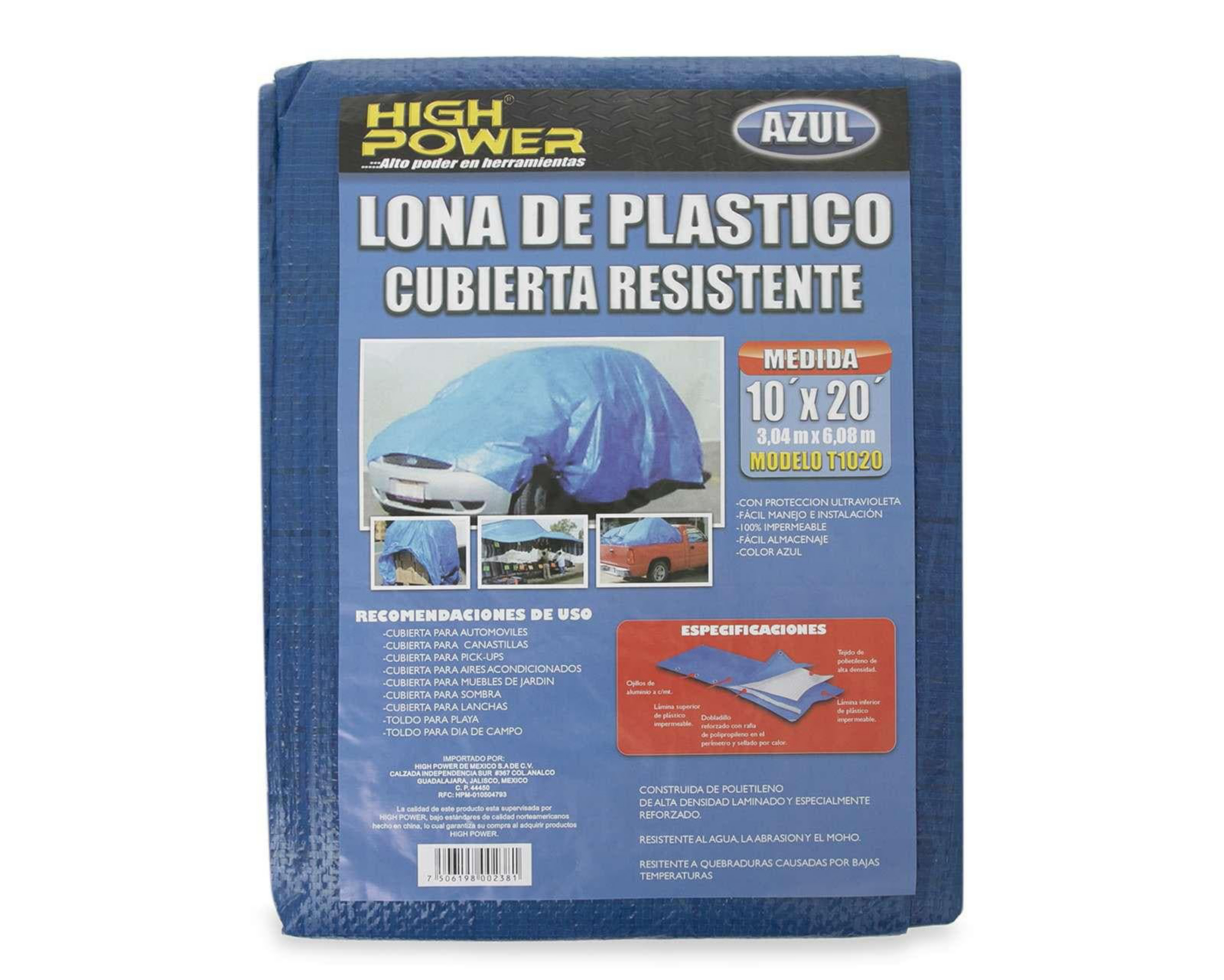 Lona de Plástico High Power HIGT1020-K