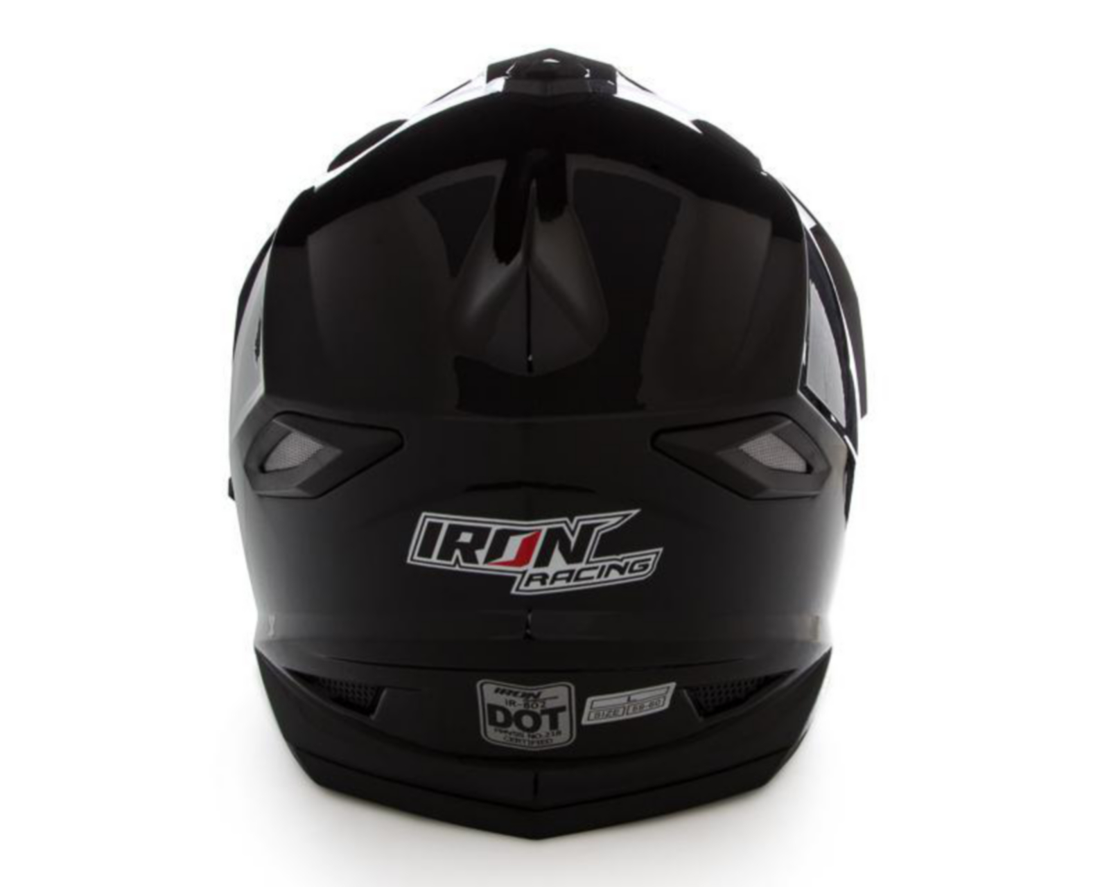 Foto 4 pulgar | Casco para Motociclista Iron Racing Grande Negro