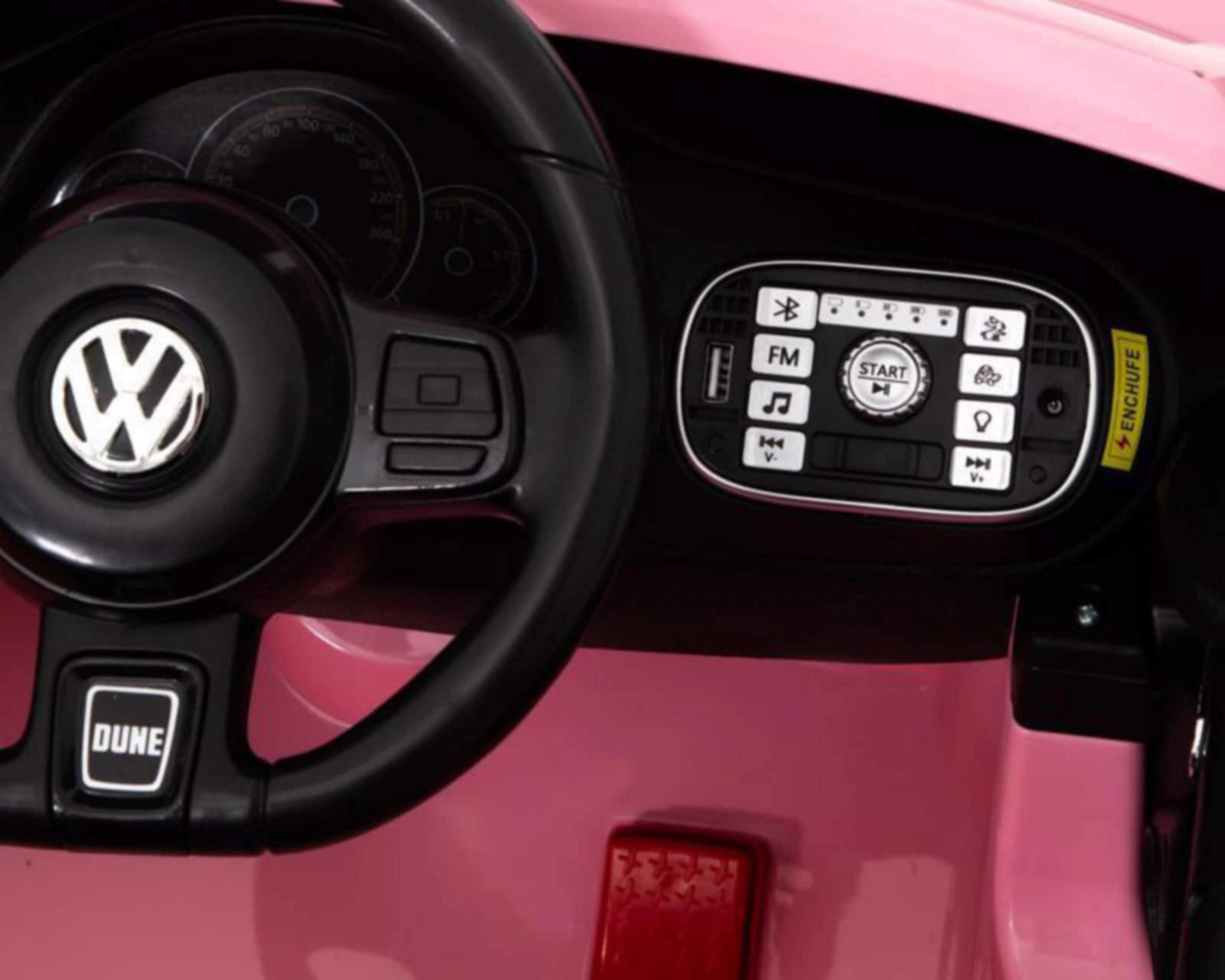 Foto 7 pulgar | Montable Eléctrico VW Beetle Rosa