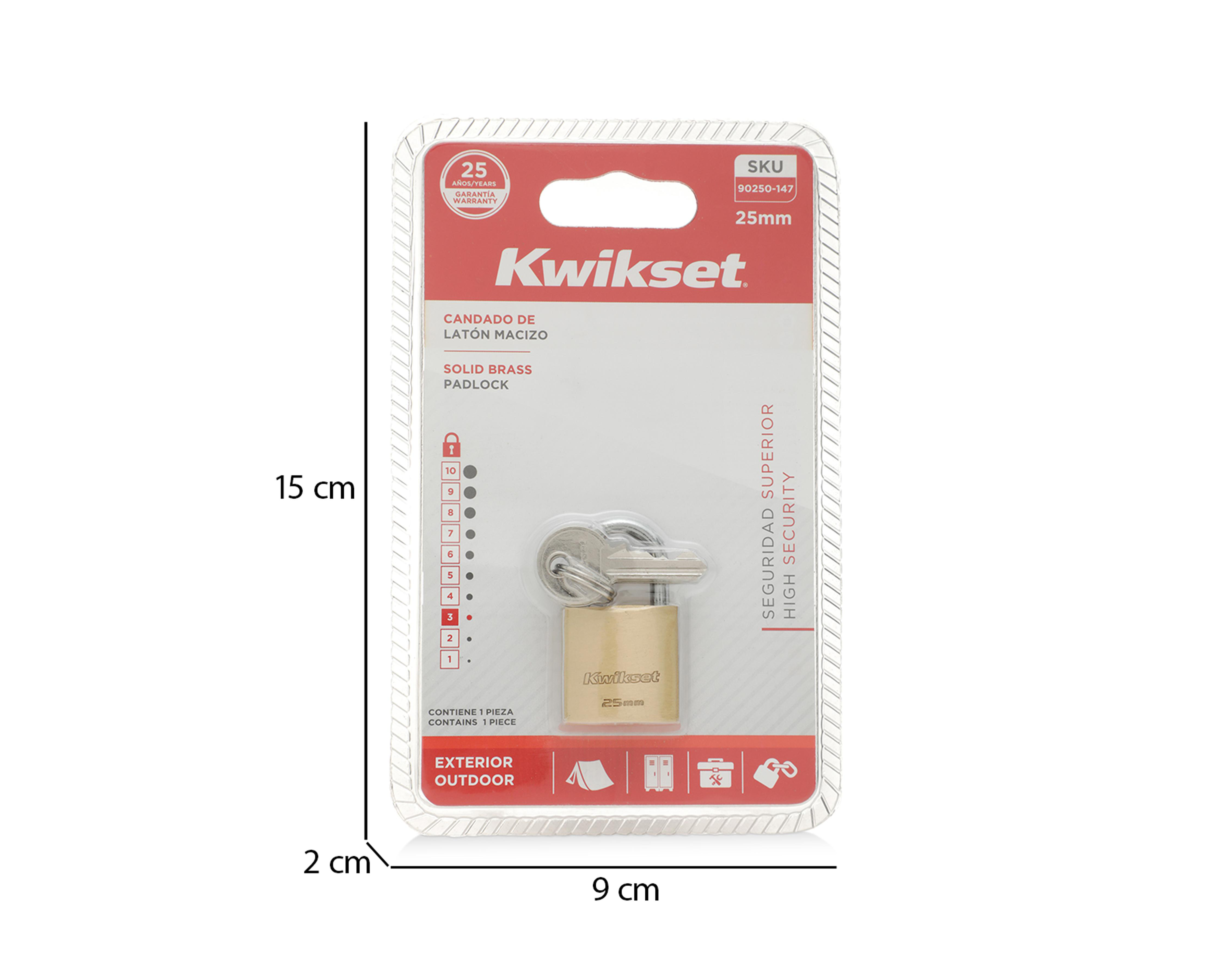 Foto 5 | Candado Kwikset Alta Seguridad 90250-147