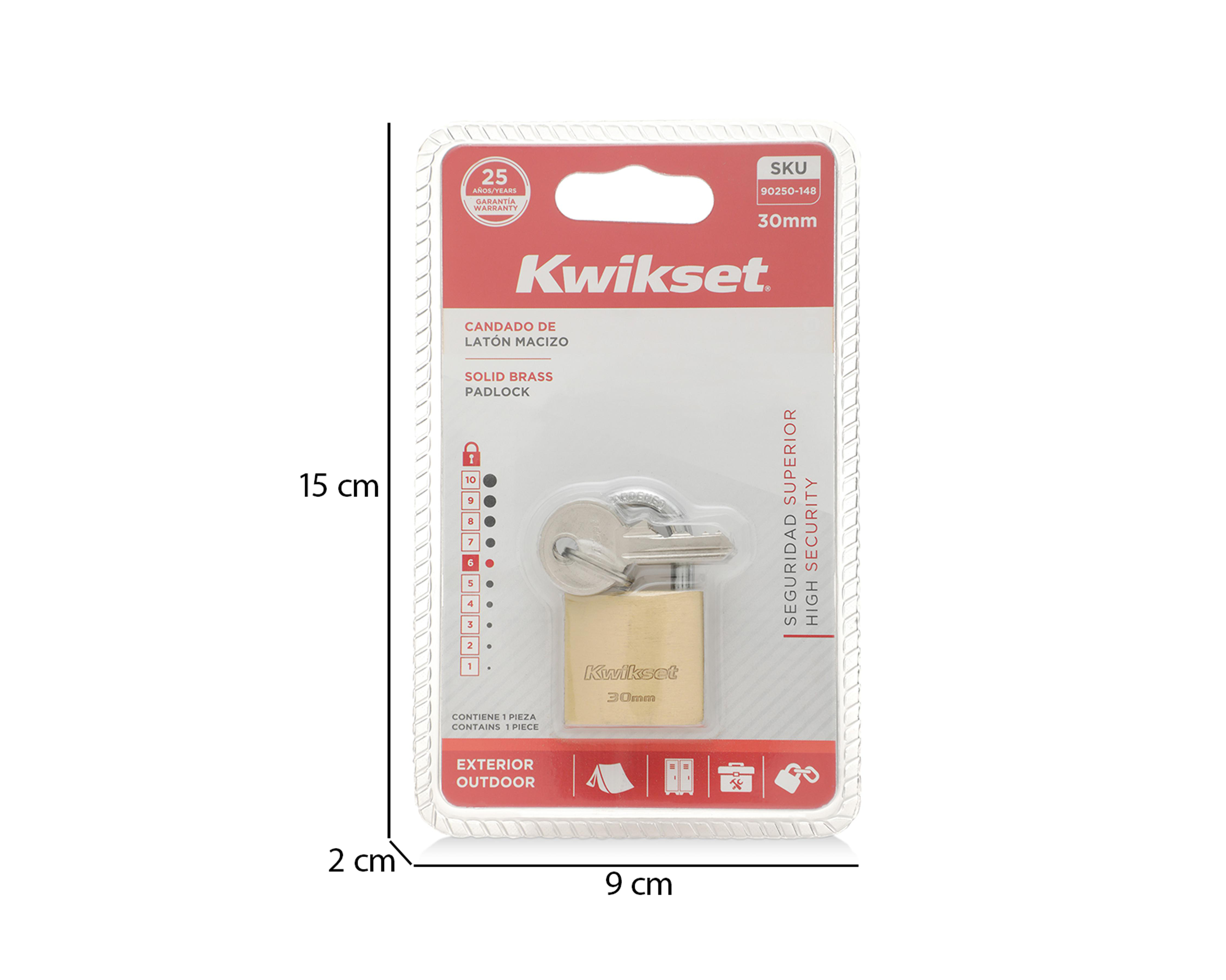 Foto 6 pulgar | Candado Kwikset Alta Seguridad 90250-148