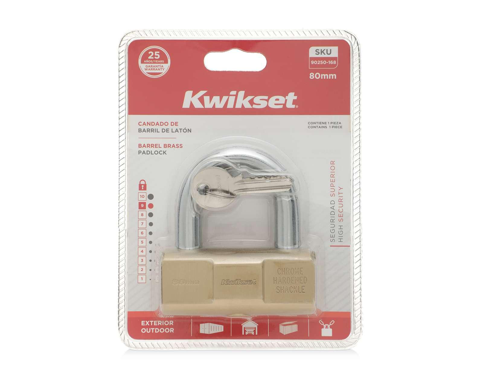 Foto 5 pulgar | Candado Kwikset para Cortinas Dorado