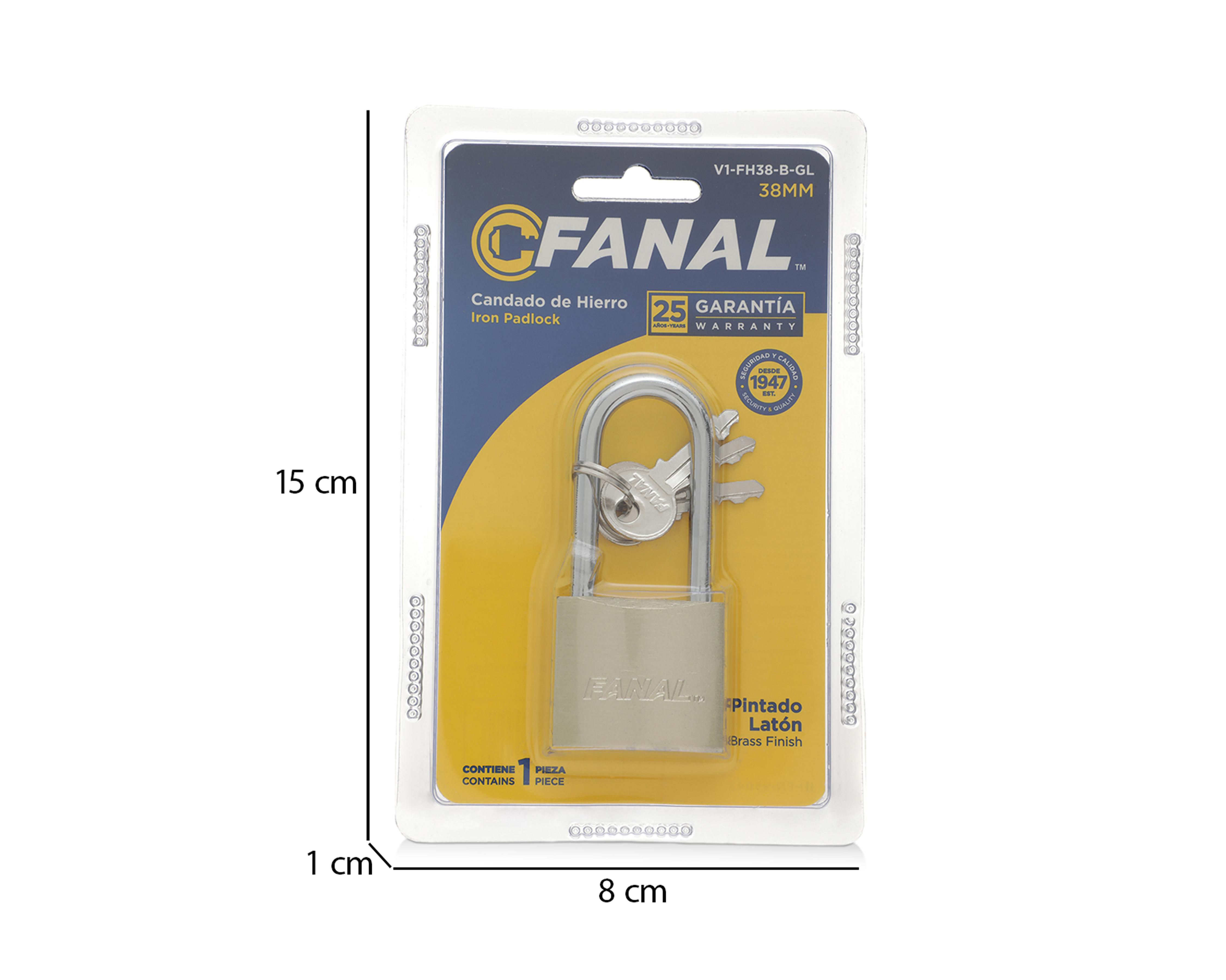 Foto 5 | Candado Fanal Alta Seguridad V1-FH38-B-GL