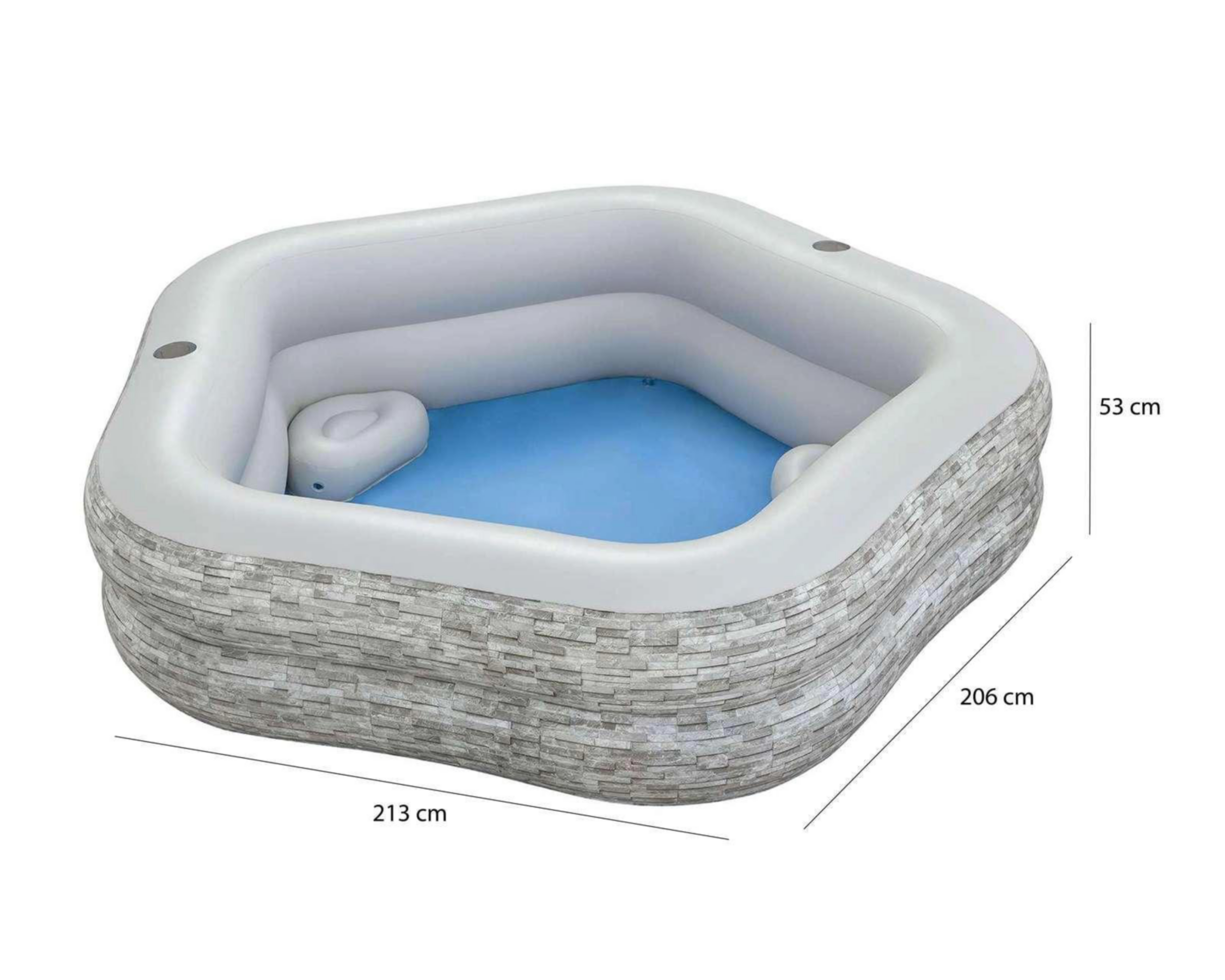 Foto 6 pulgar | Alberca Infantil Pentagonal Bestway 575 L 206 x 213 x 53 cm