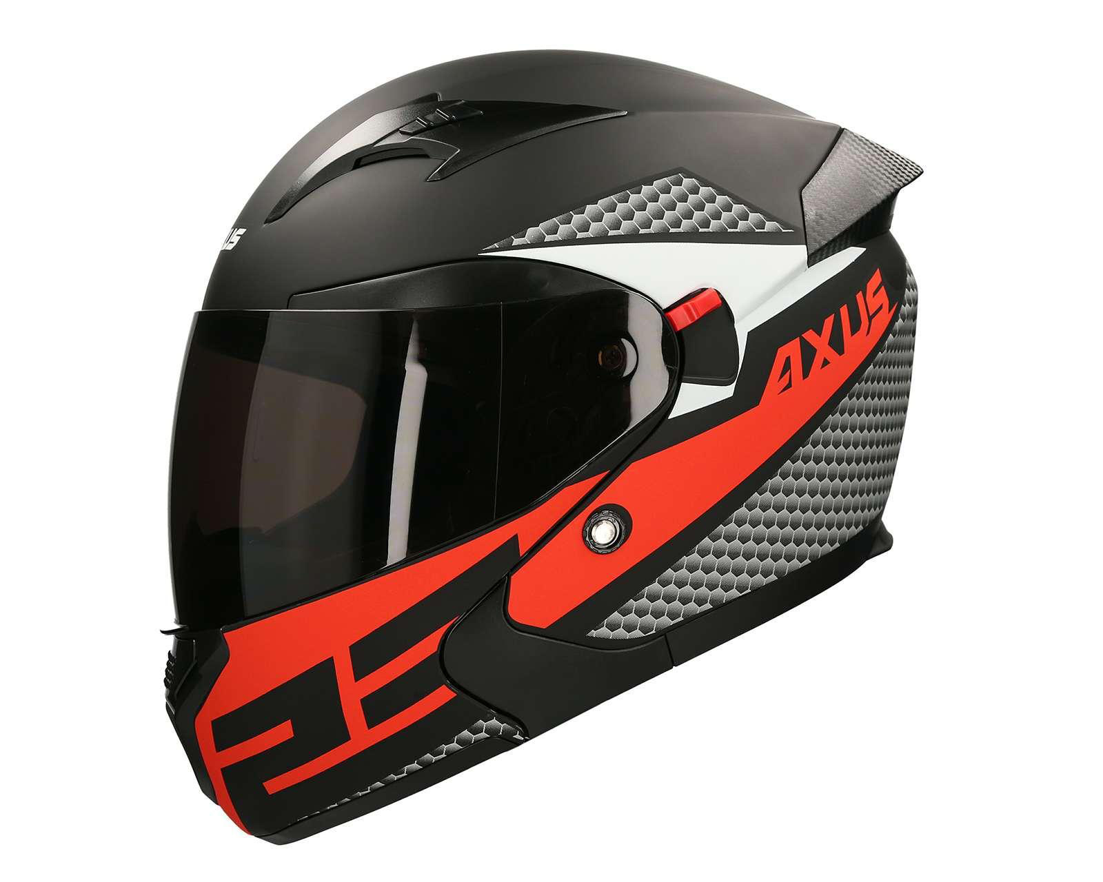 Foto 4 pulgar | Casco para Motociclista Axus Extragrande Negro