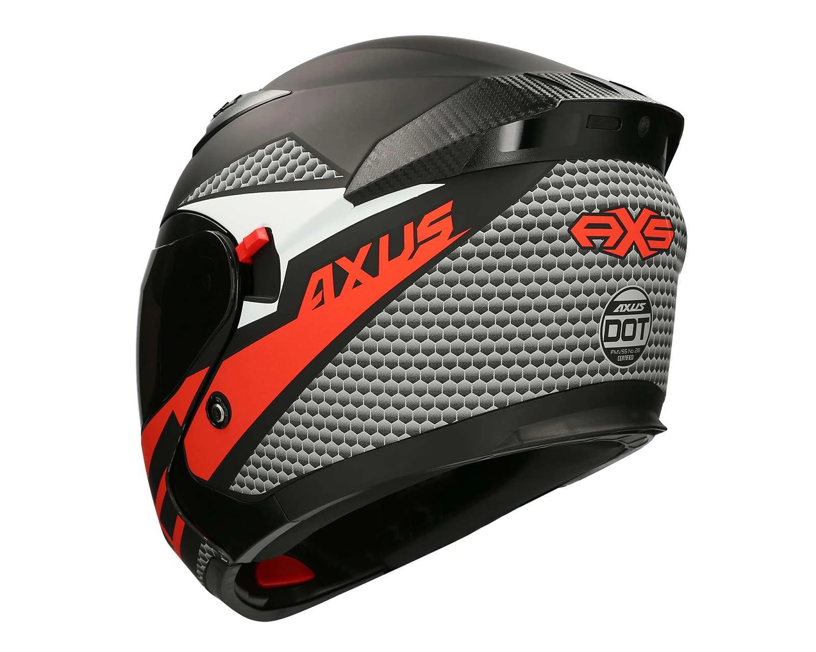 Foto 5 pulgar | Casco para Motociclista Axus Extragrande Negro