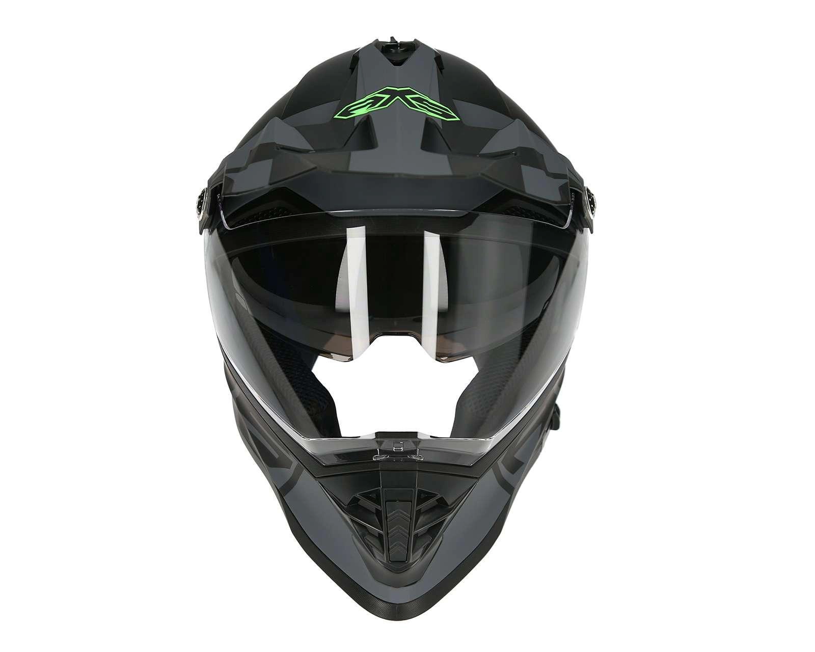 Foto 6 | Casco para Motociclista Axus Extragrande Abatible Negro