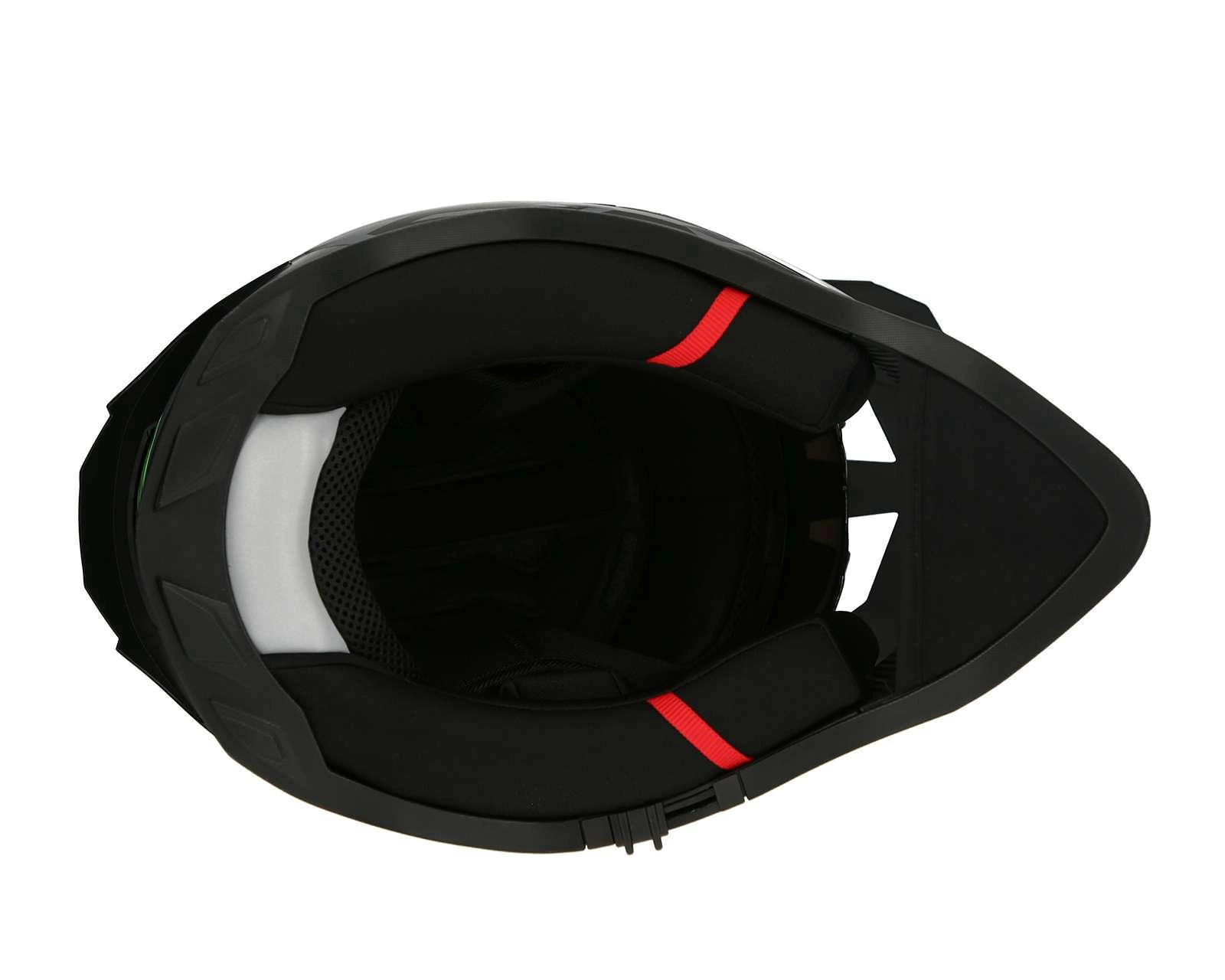 Foto 8 pulgar | Casco para Motociclista Axus Extragrande Abatible Negro