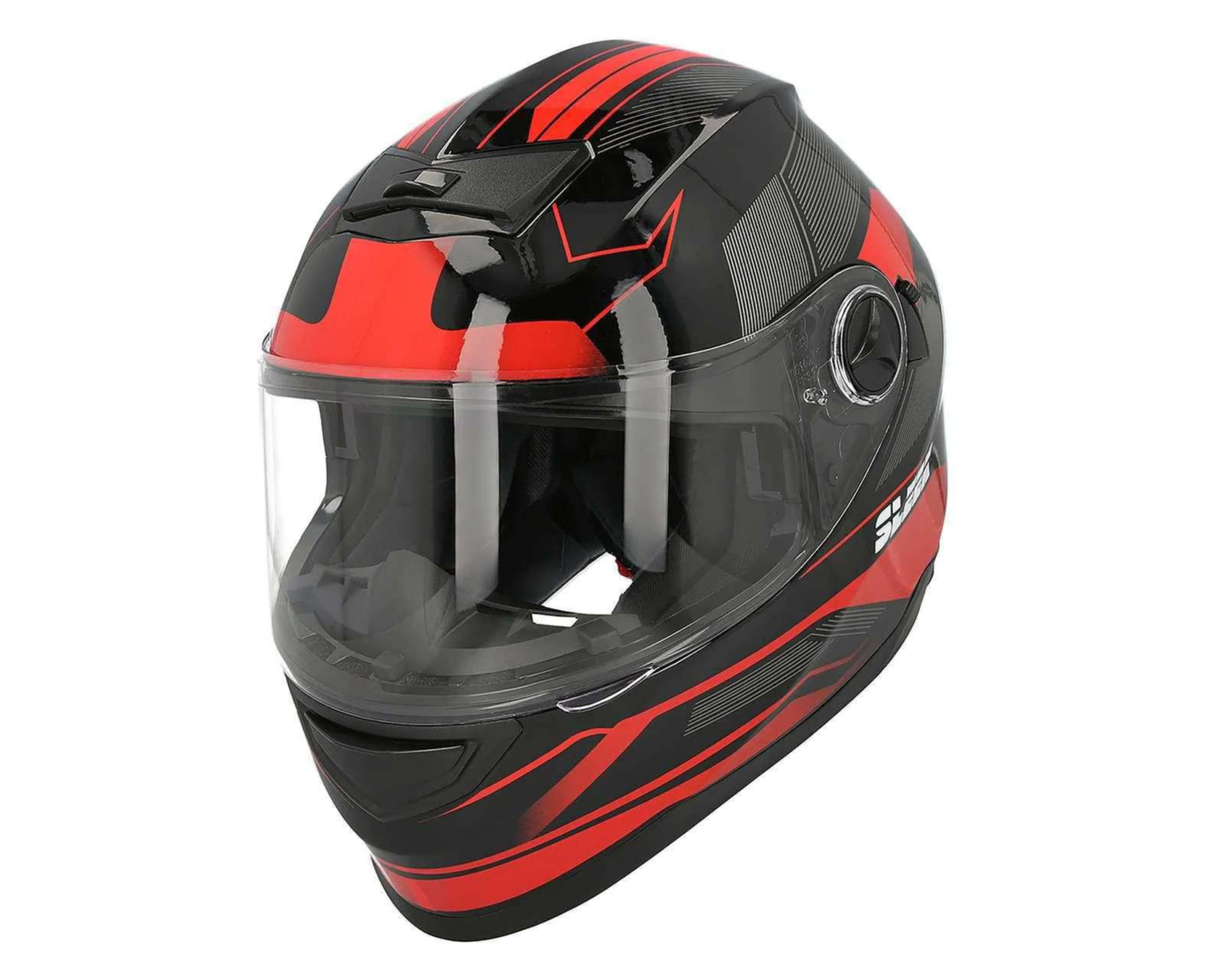 Foto 2 pulgar | Casco para Motociclista Sleek Mediano con Visera Abatible Negro