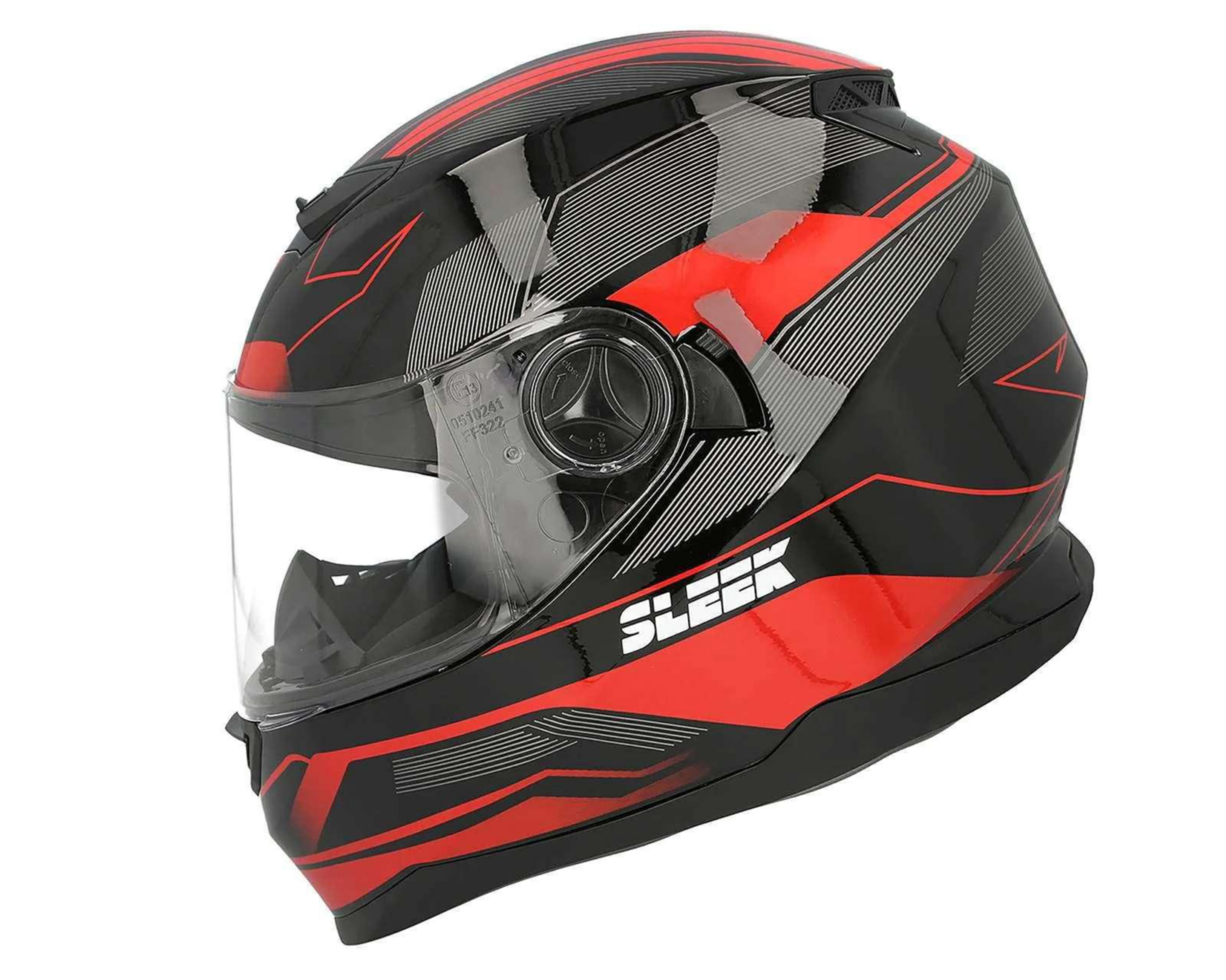 Foto 2 | Casco para Motociclista Sleek Mediano con Visera Abatible Negro