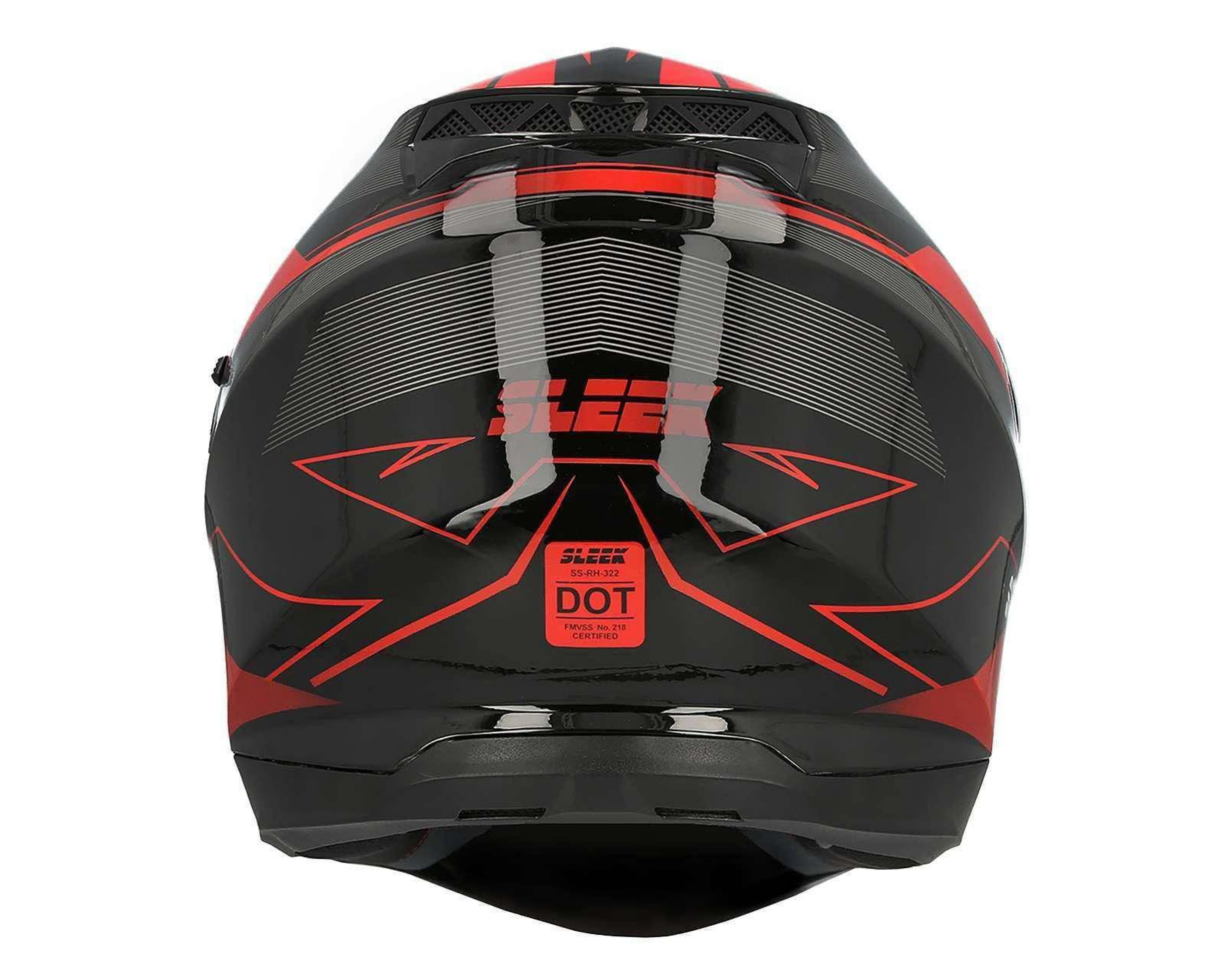 Foto 5 pulgar | Casco para Motociclista Sleek Mediano con Visera Abatible Negro