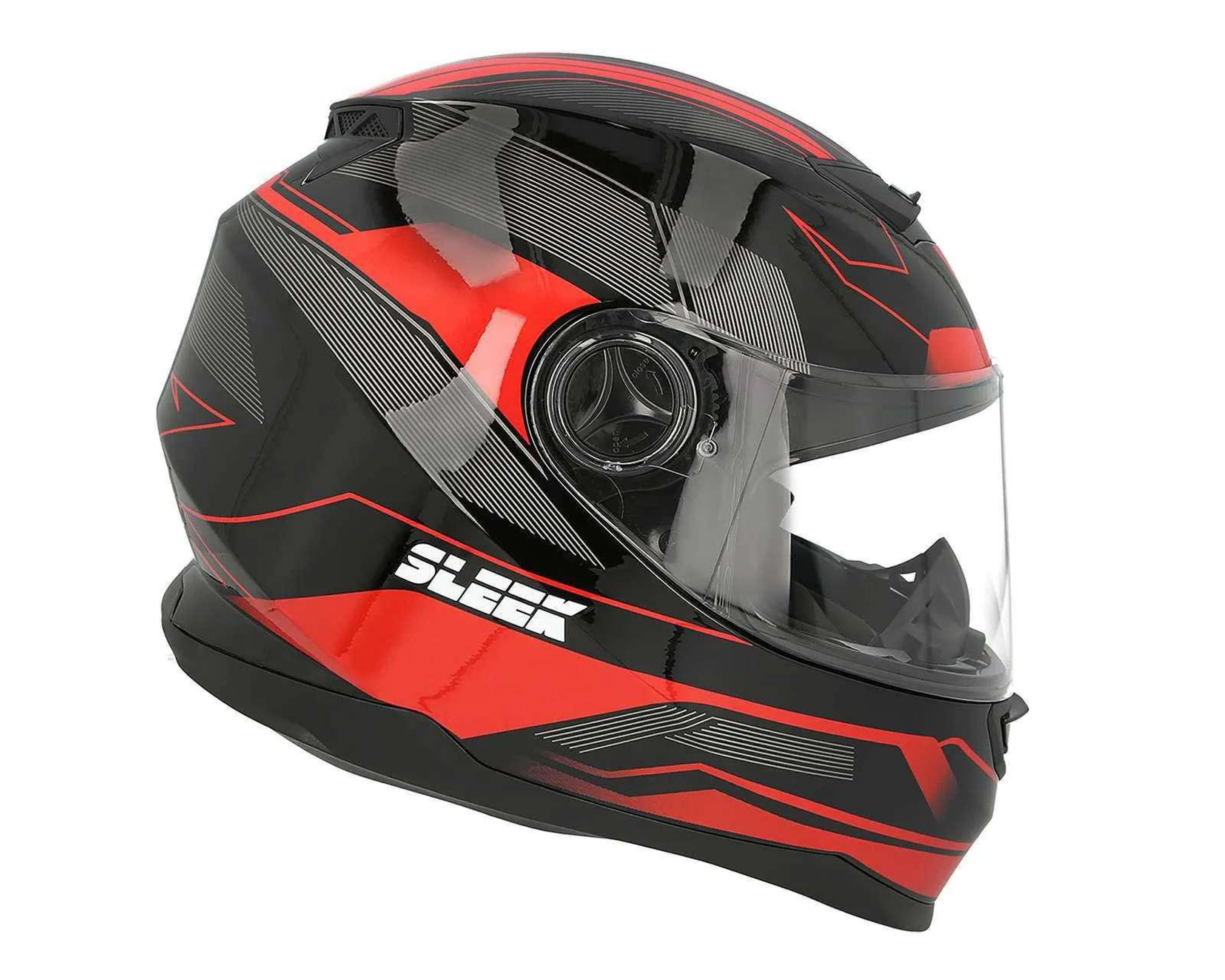 Foto 6 pulgar | Casco para Motociclista Sleek Mediano con Visera Abatible Negro