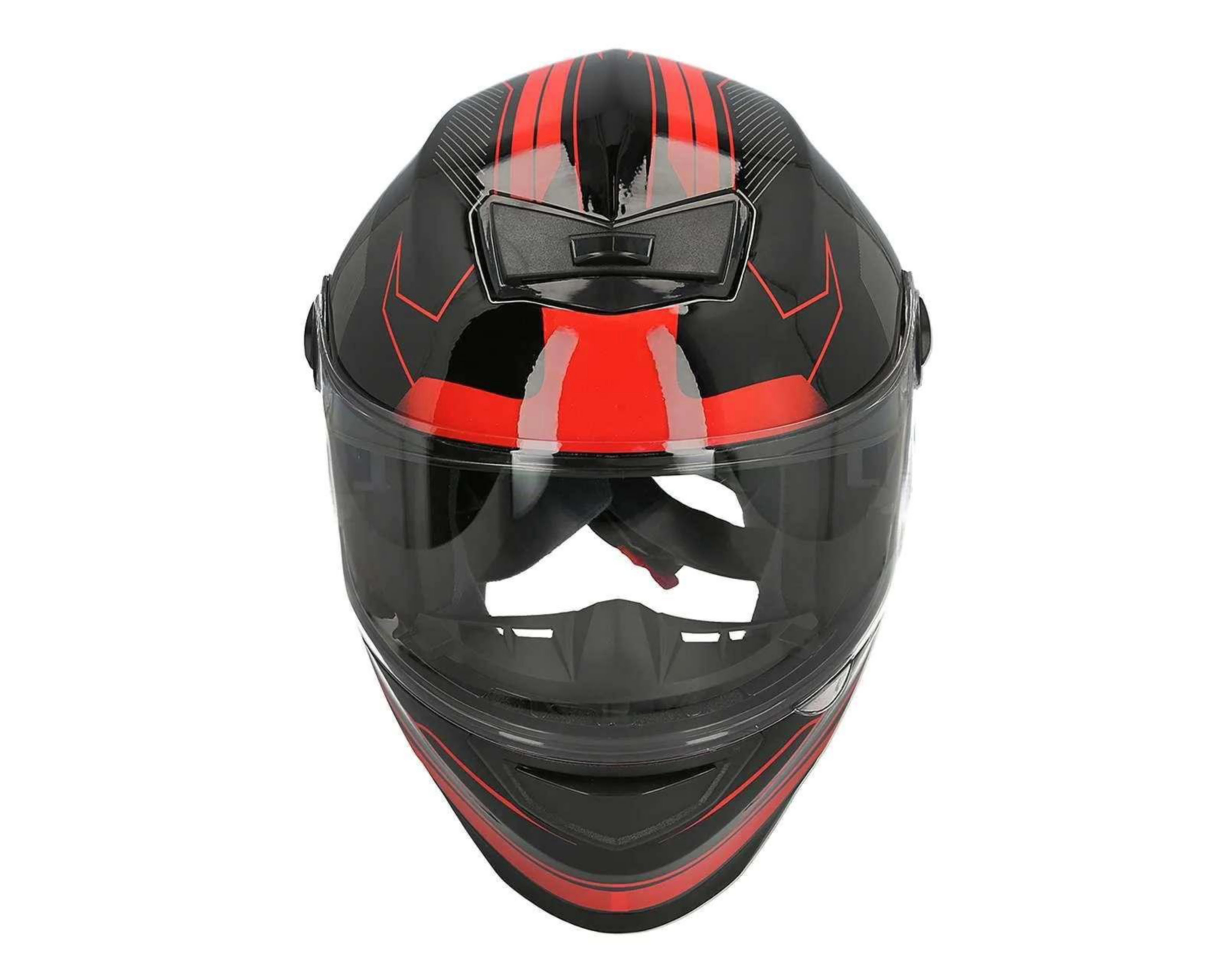 Foto 7 pulgar | Casco para Motociclista Sleek Mediano con Visera Abatible Negro