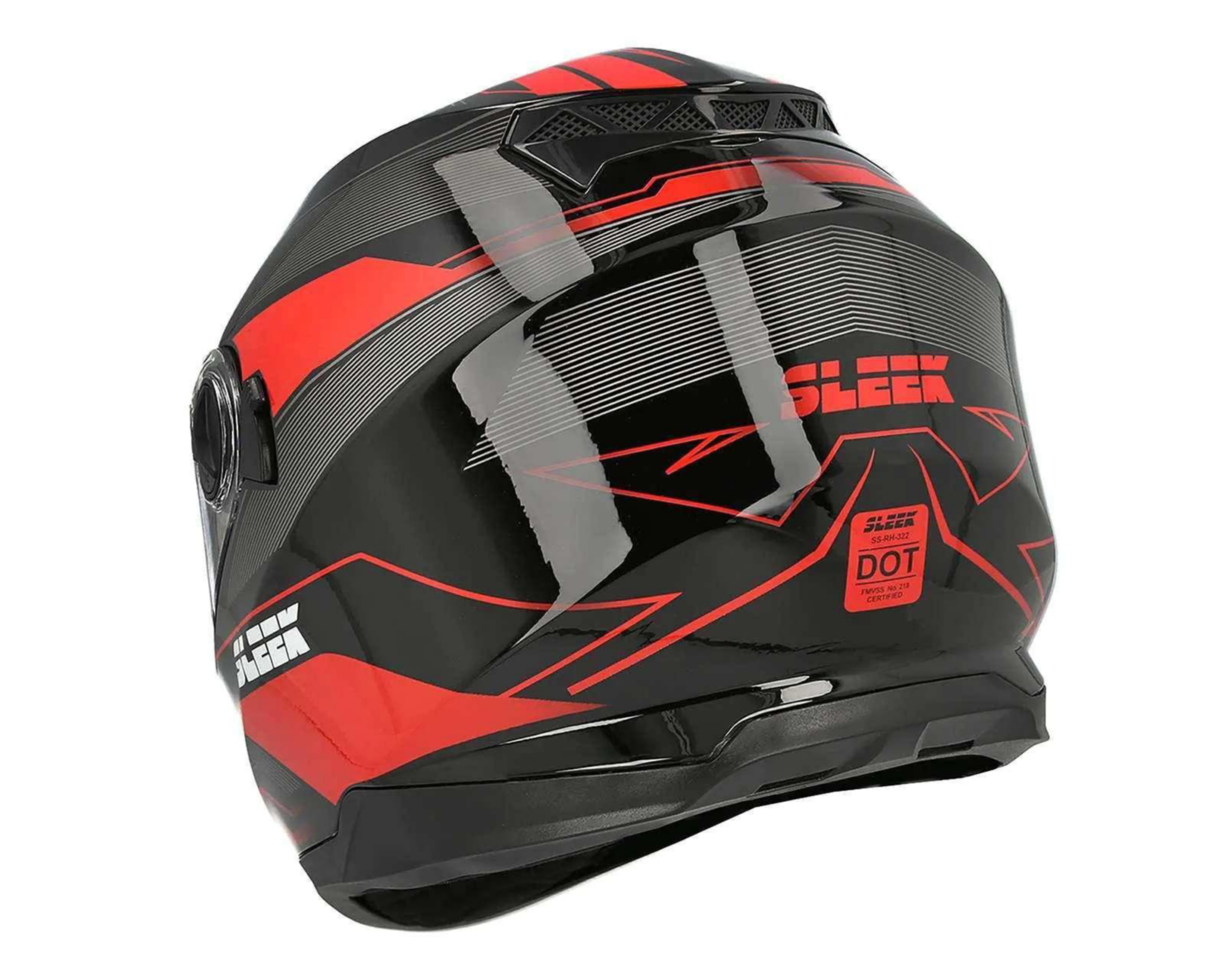 Foto 4 pulgar | Casco para Motociclista Sleek Grande Negro