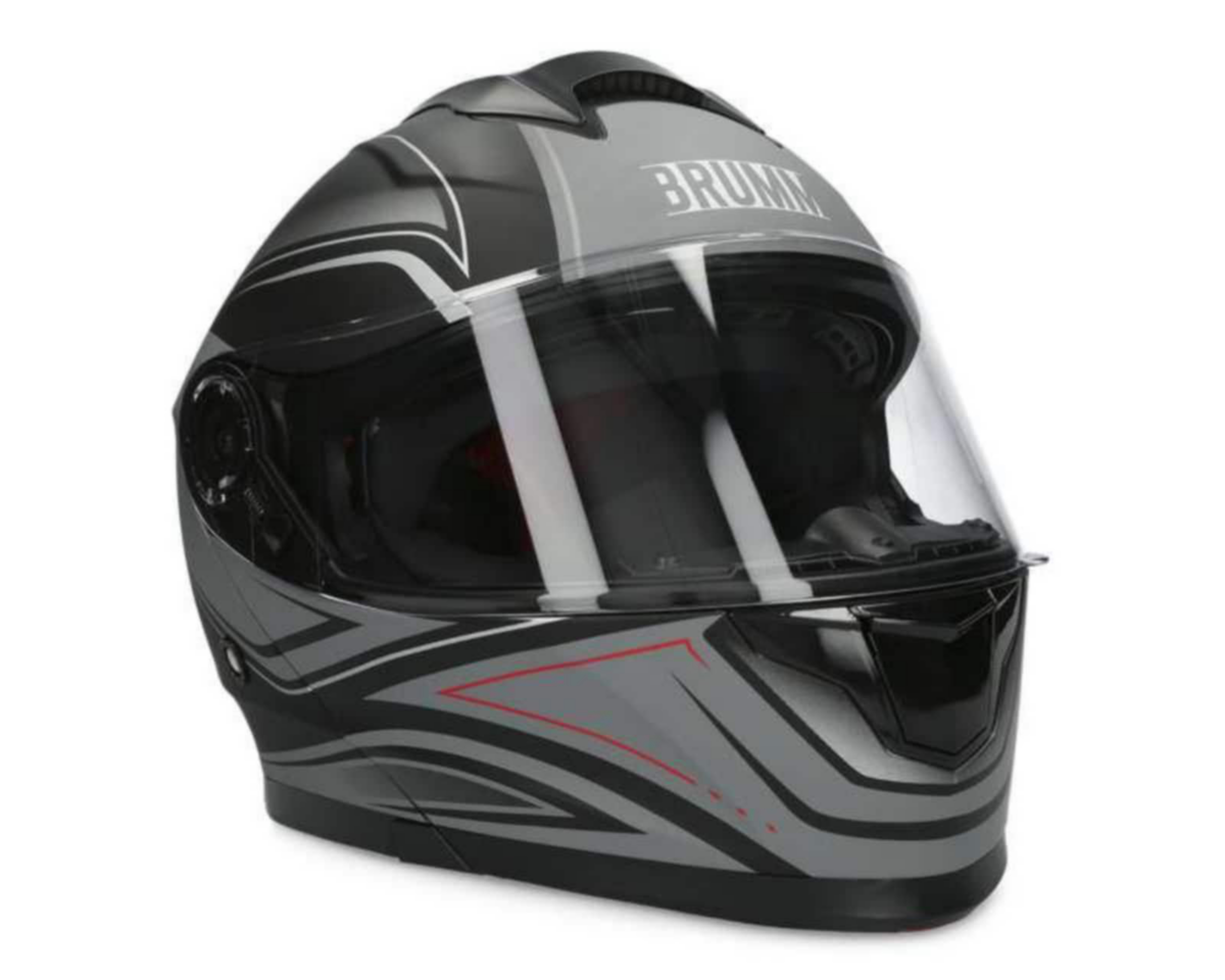 Foto 2 pulgar | Casco para Motocicleta Brumm Grande Doble Visor Negro