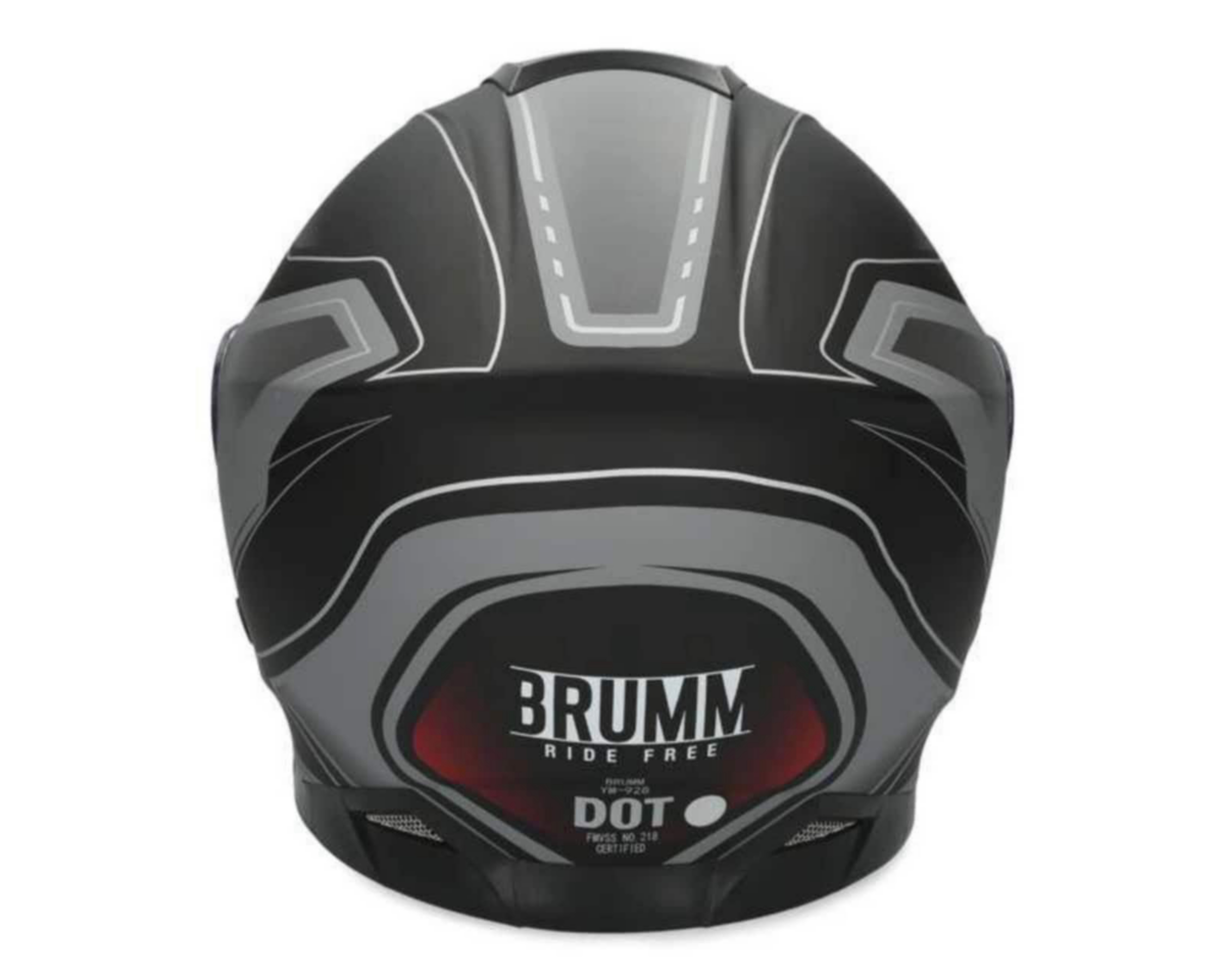 Foto 4 pulgar | Casco para Motocicleta Brumm Grande Doble Visor Negro