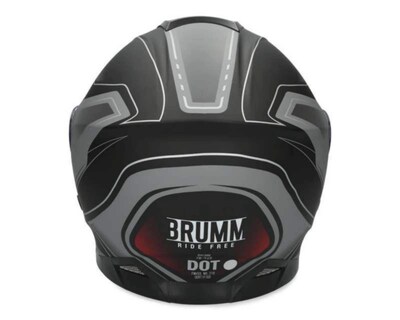 Foto 3 | Casco para Motocicleta Brumm Grande Doble Visor Negro