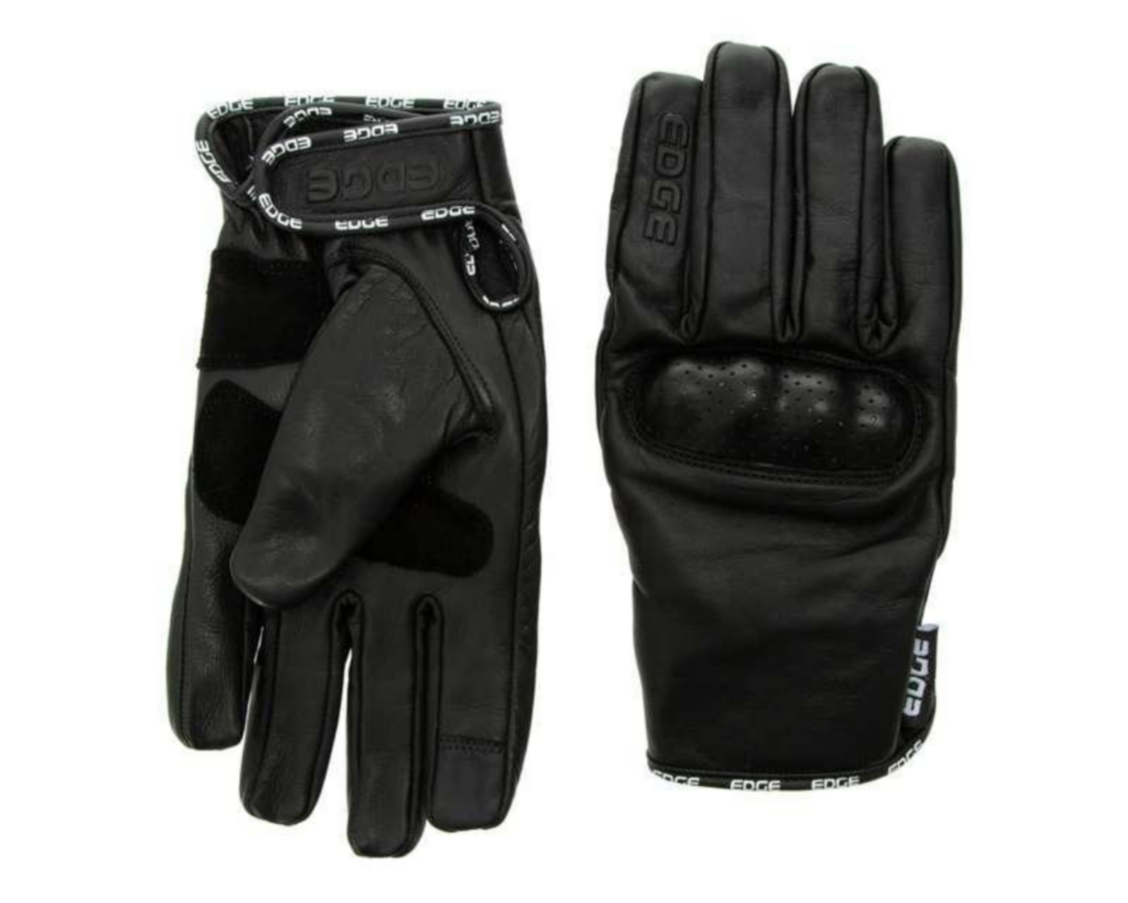 Foto 2 pulgar | Guantes de Piel para Motociclista Edge ED-11053 Negro Grandes