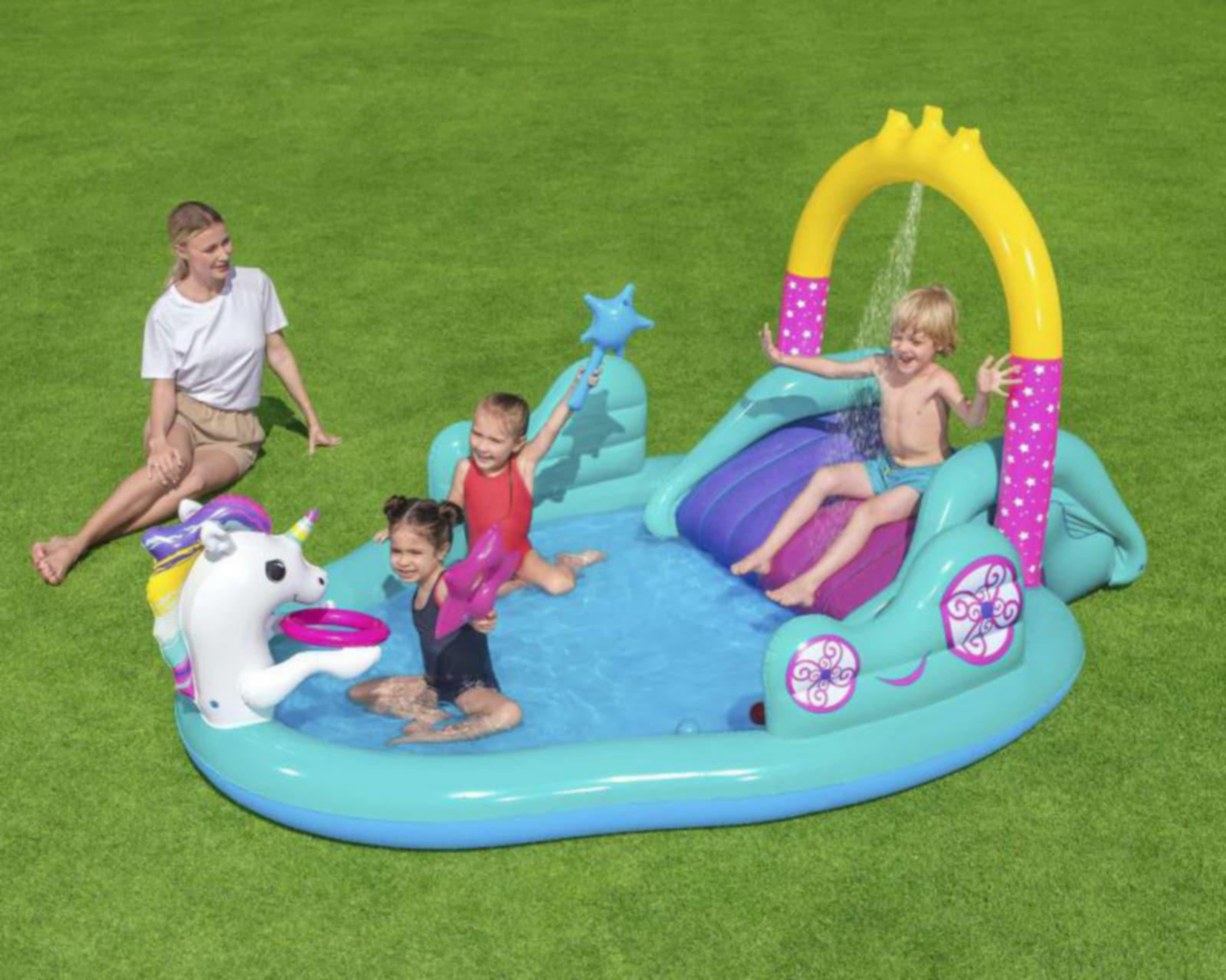 Foto 3 pulgar | Alberca Infantil Magical Unicorn Bestway 220 L 274 x 198 x 137 cm