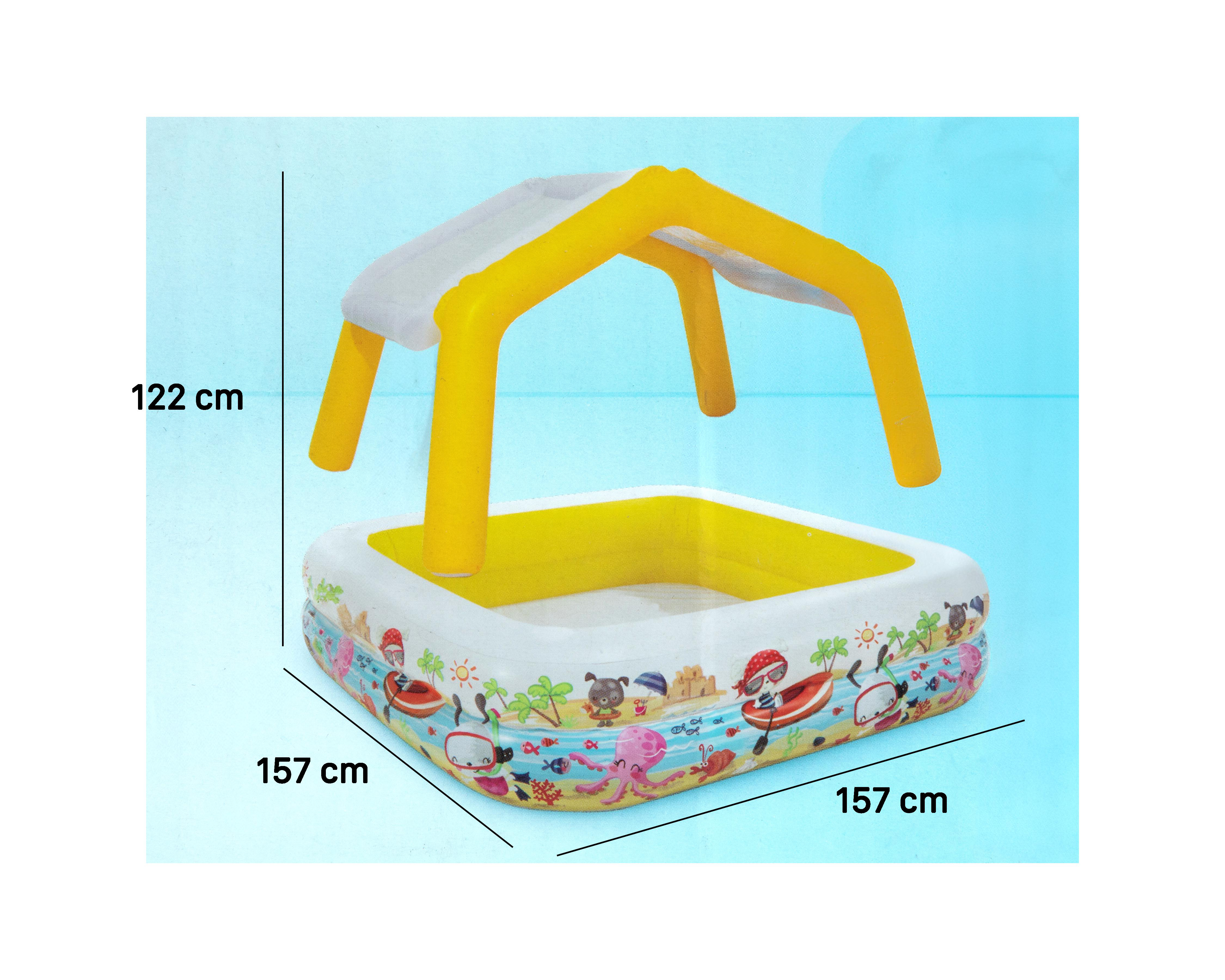 Foto 4 | Alberca Infantil Cuadrada Intex 295 L 157 x 157 x 122 cm