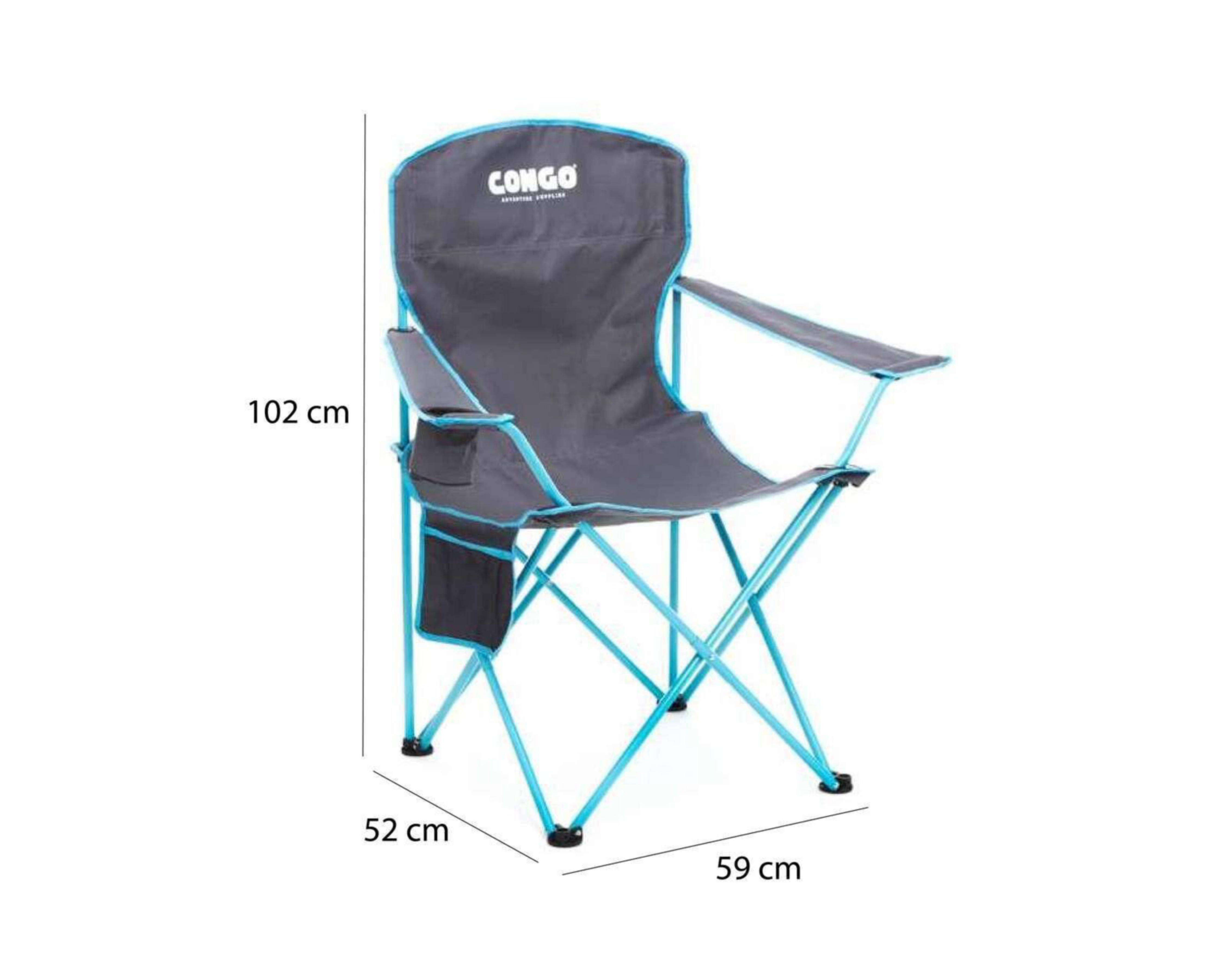 Foto 7 | Silla Plegable LF60227 Gris