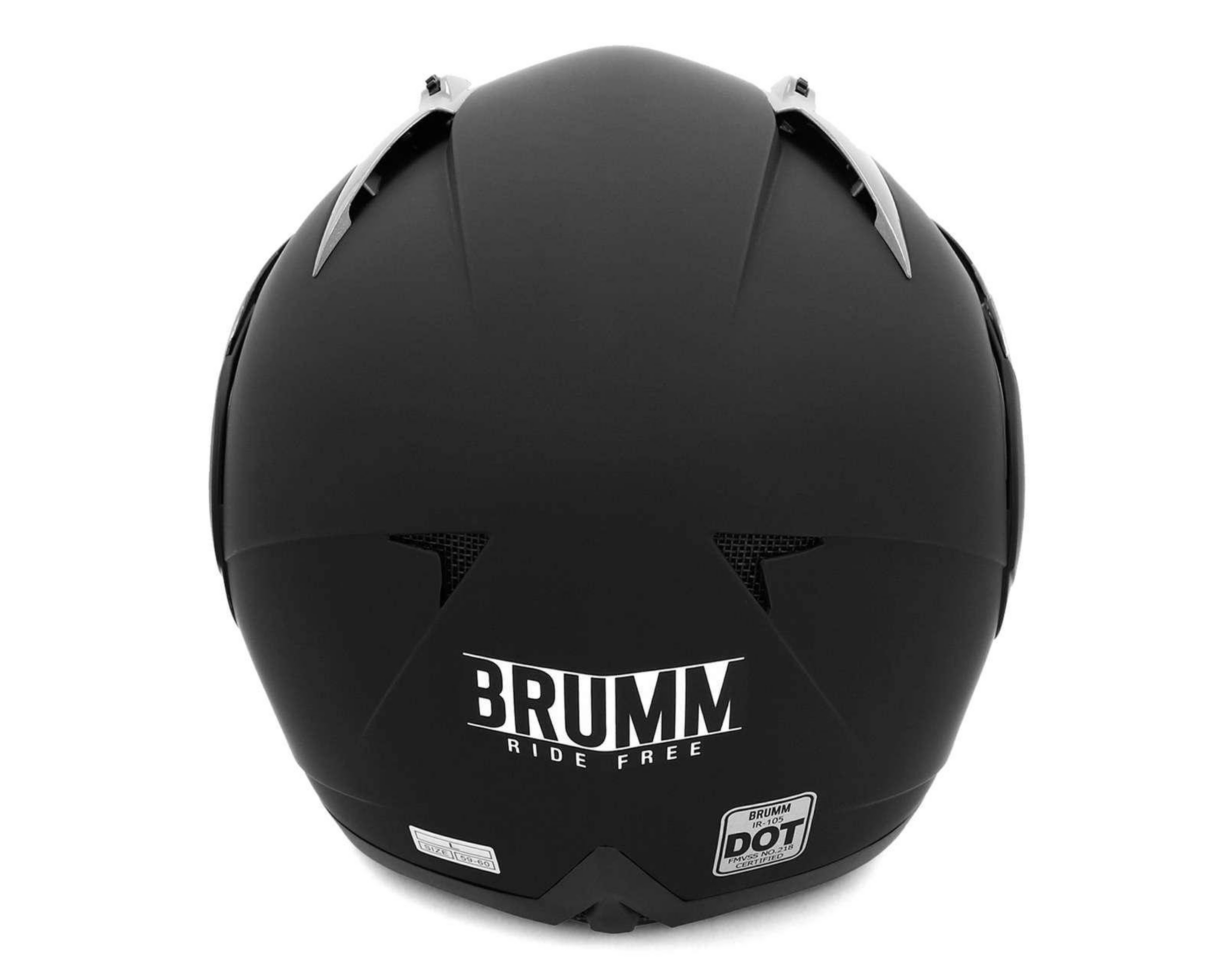 Foto 5 pulgar | Casco para Motociclista Brumm Grande Negro