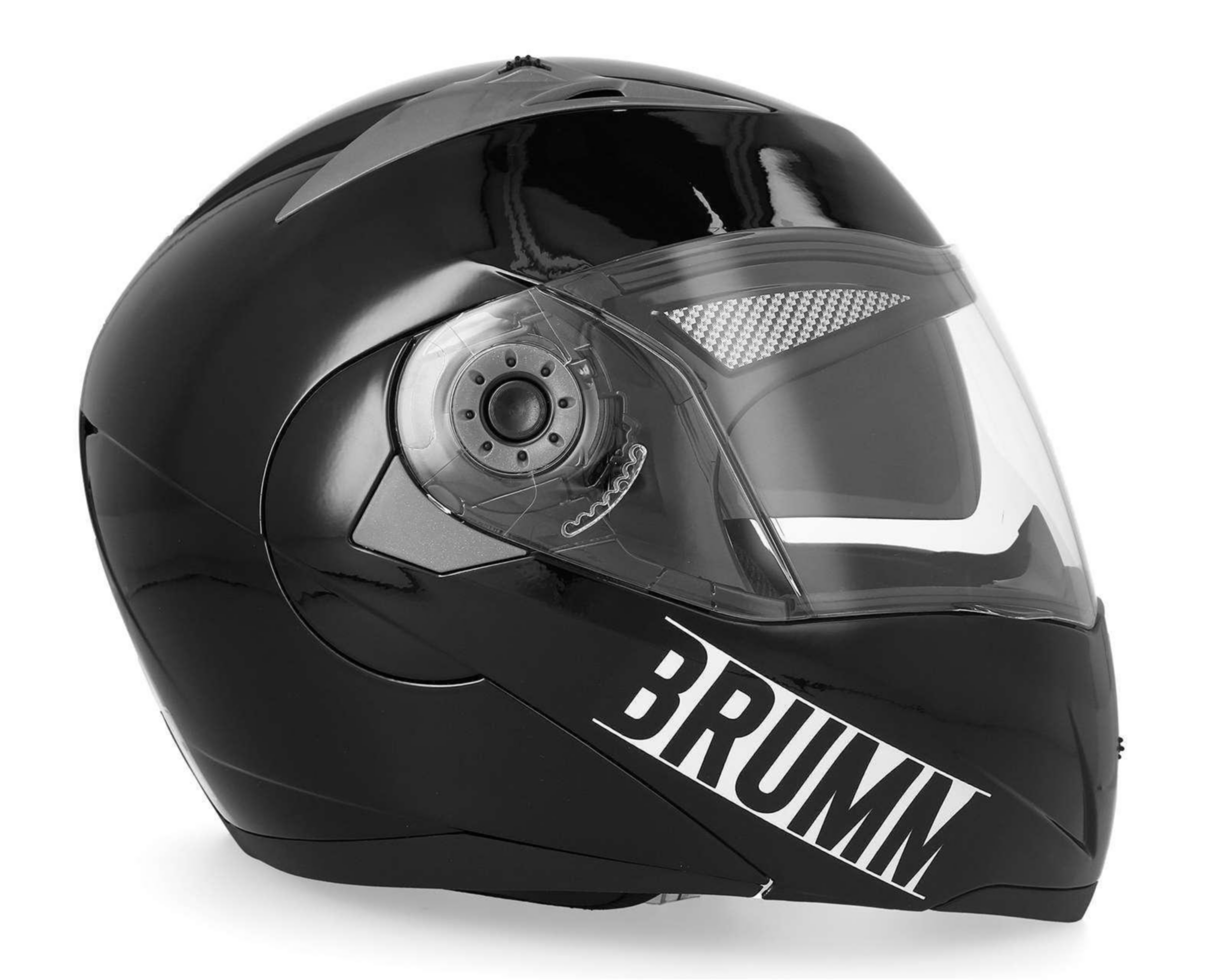 Foto 6 pulgar | Casco para Motocicleta Brumm Grande Visera Abatible Negro